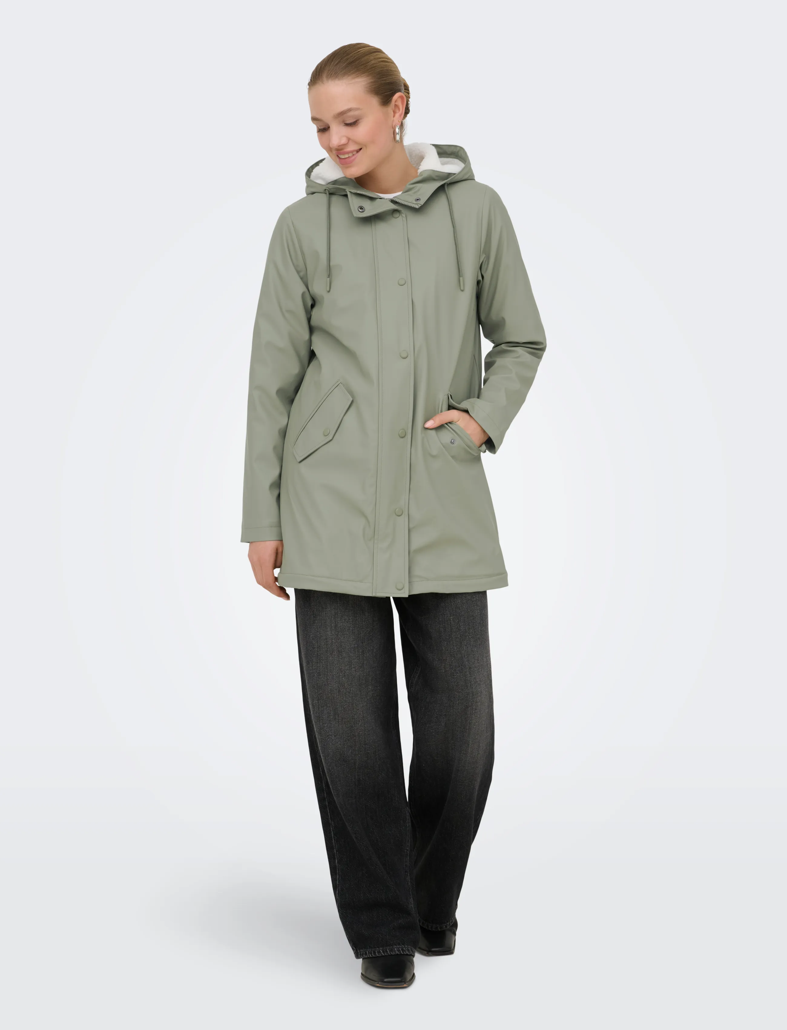 ONLY - ONLSALLY RAINCOAT OTW NOOS - regnjackor - vetiver - 4