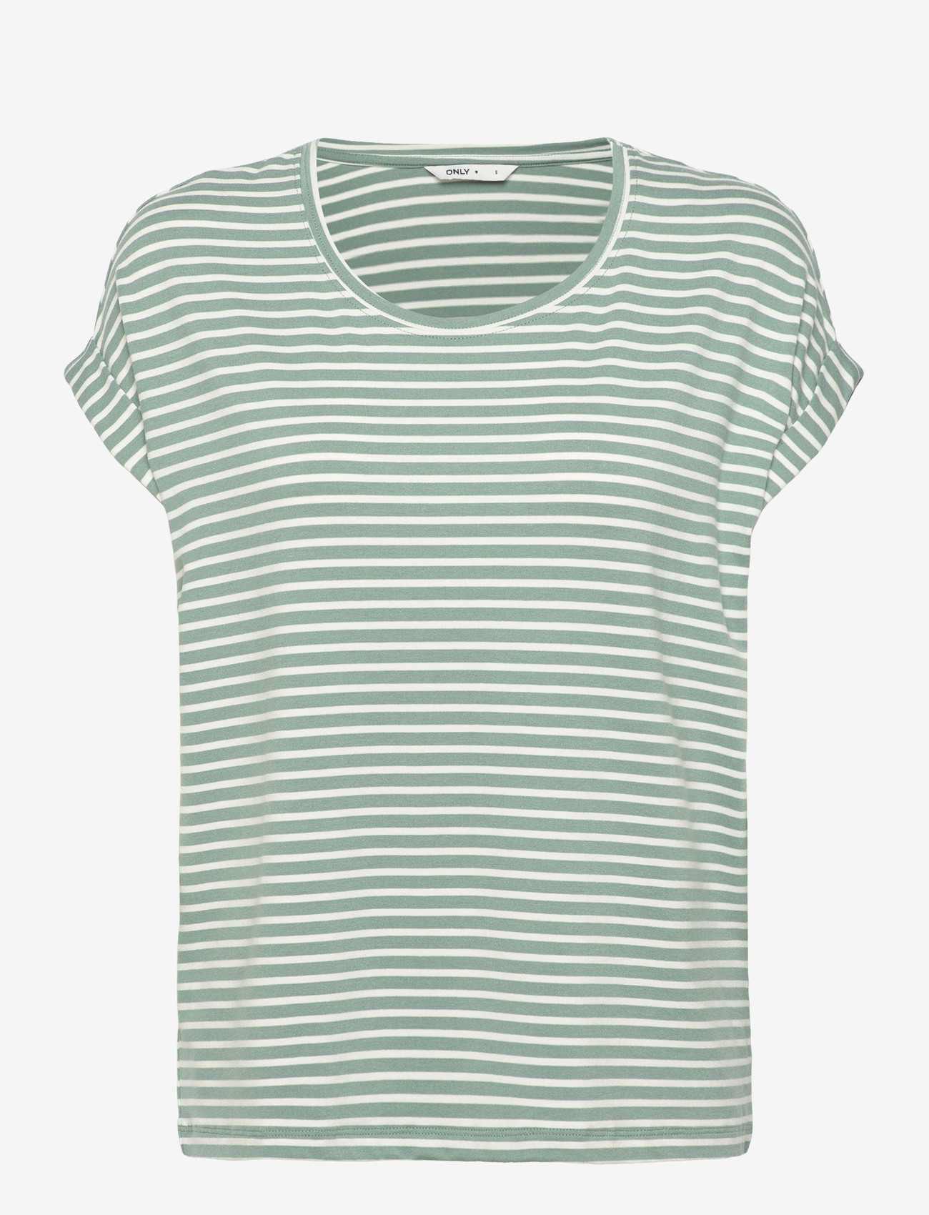 ONLY - ONLMOSTER STRIPE S/S O-NECK TOP JRS NOOS - t-shirts - jadeite - 1