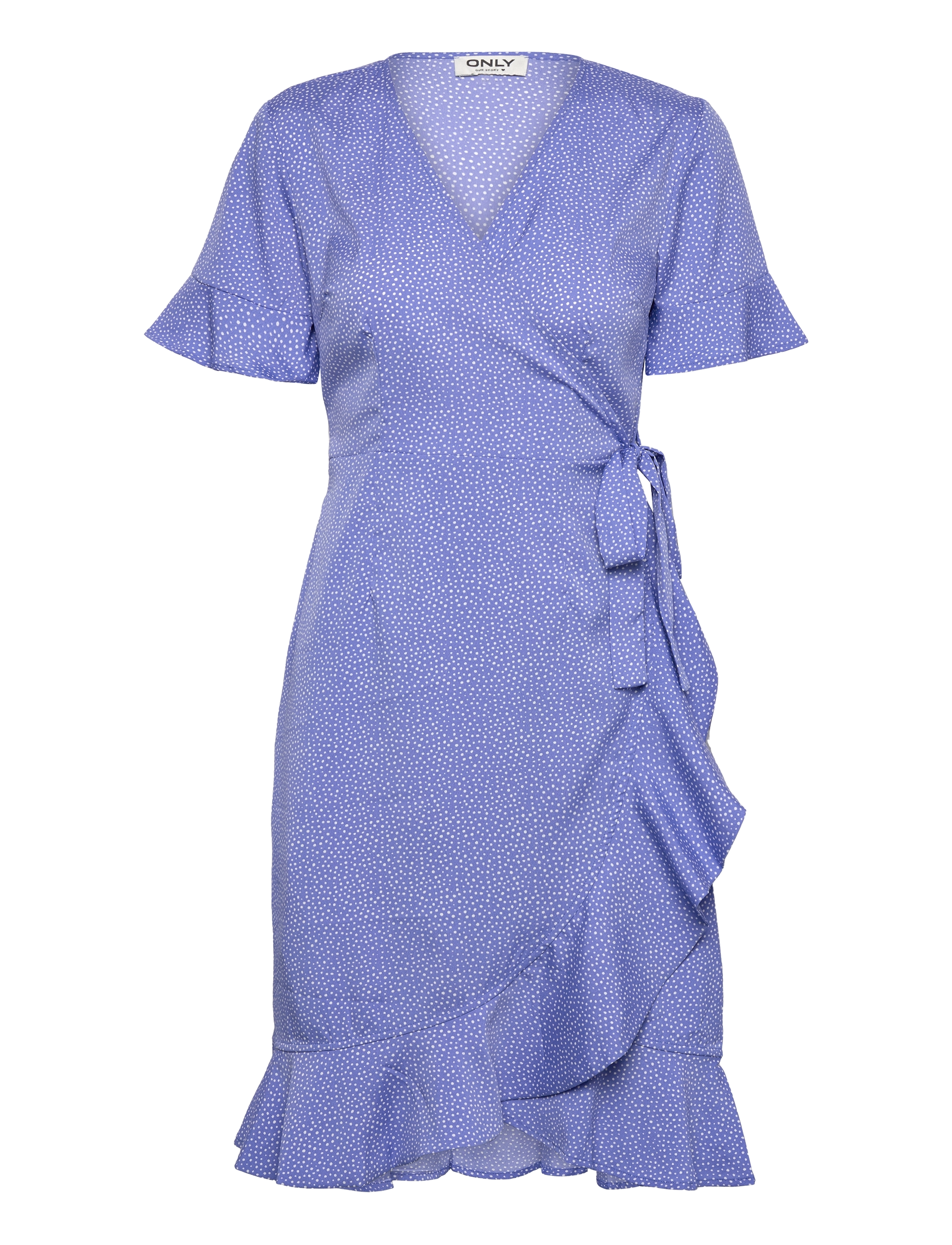 ONLY ONLOLIVIA S/S WRAP DRESS WVN NOOS - Tøj - BLUE BONNET / blue