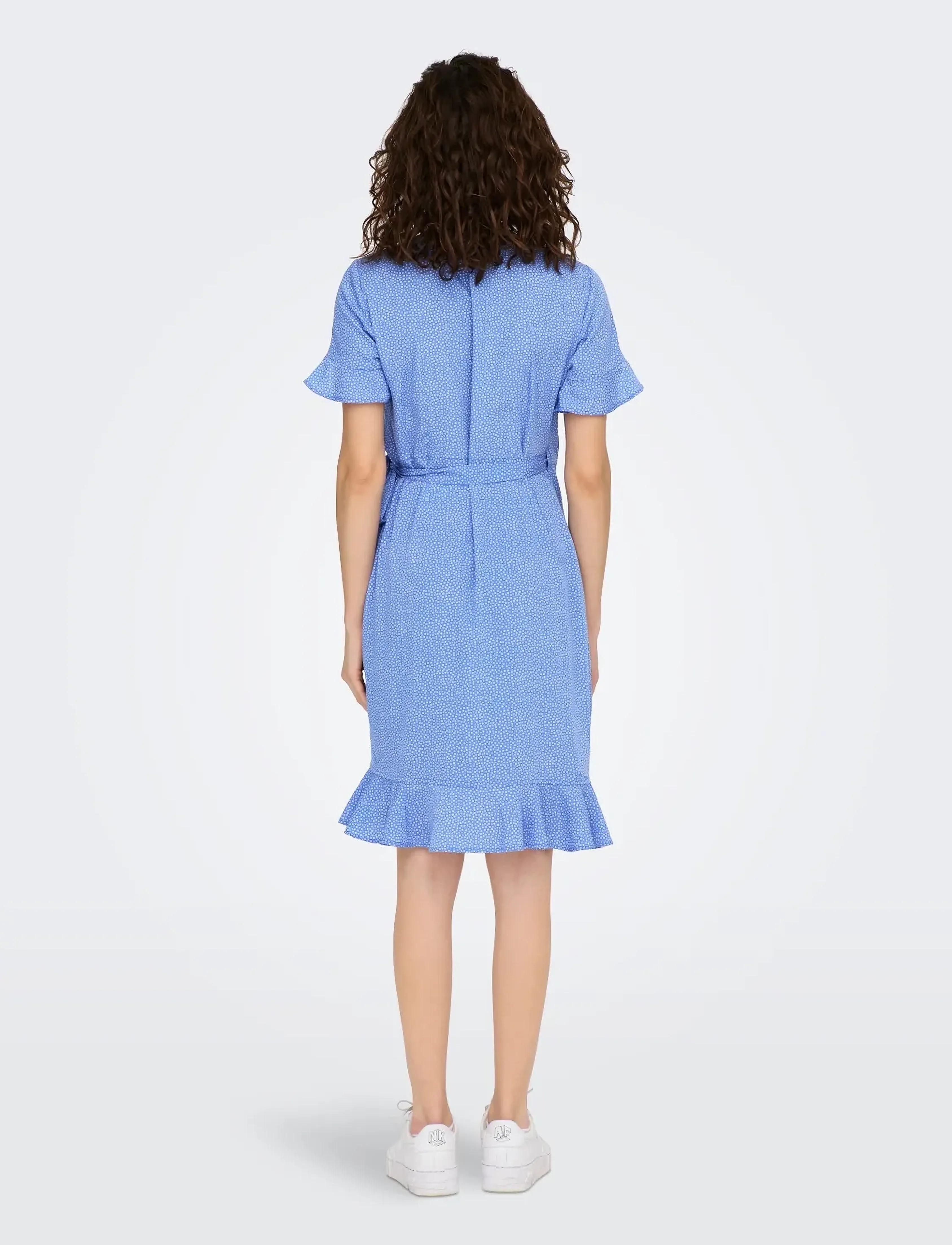 ONLY - ONLOLIVIA S/S WRAP DRESS WVN NOOS - laveste priser - blue bonnet - 3