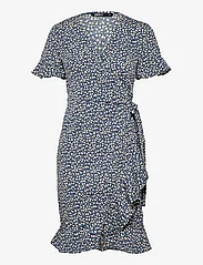 ONLY - ONLOLIVIA S/S WRAP DRESS WVN NOOS - krótkie sukienki - blue mirage - 0