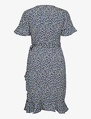 ONLY - ONLOLIVIA S/S WRAP DRESS WVN NOOS - krótkie sukienki - blue mirage - 1