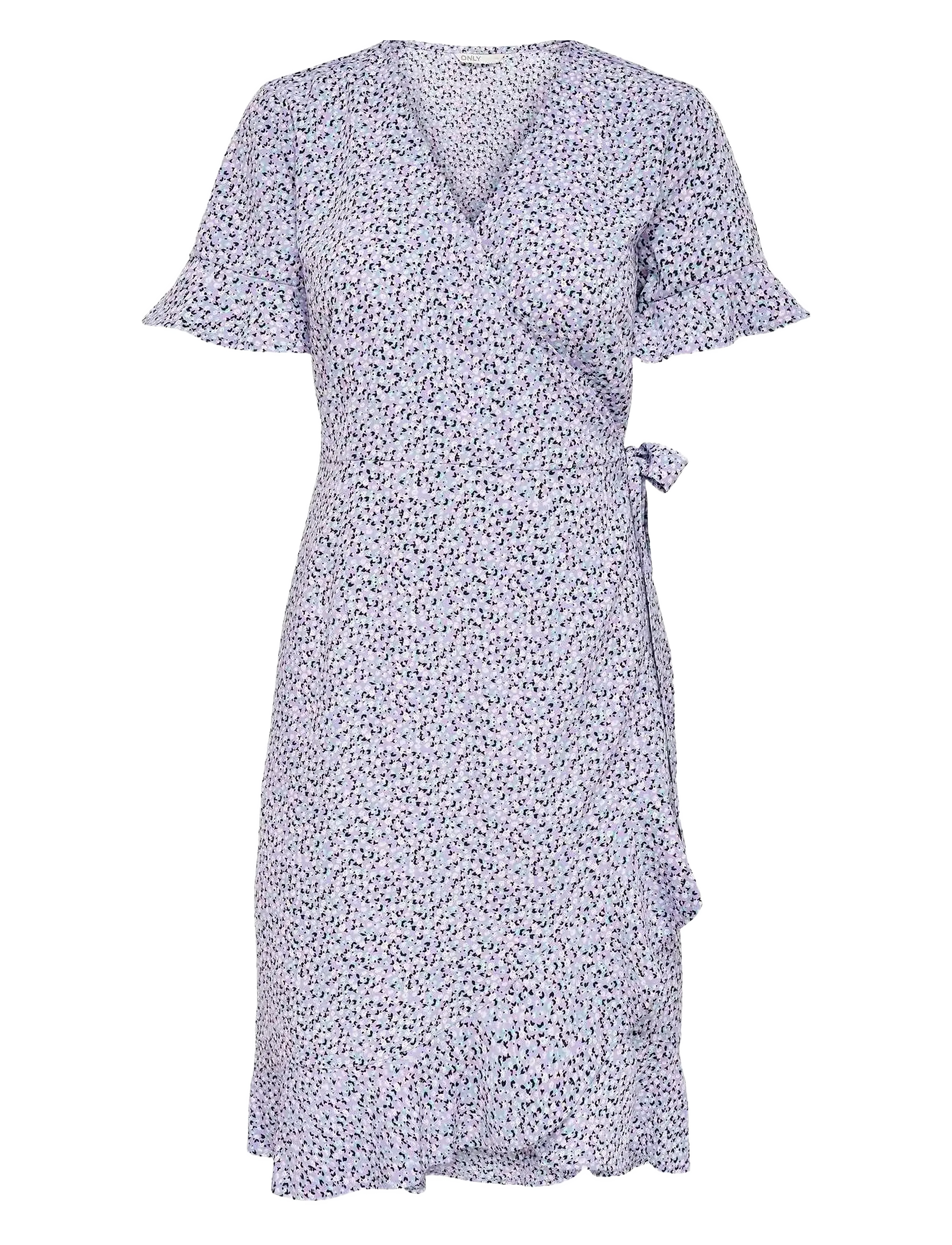 ONLY Onlolivia S/S Wrap Kleid Wvn Noos Lila - 36 - Damen