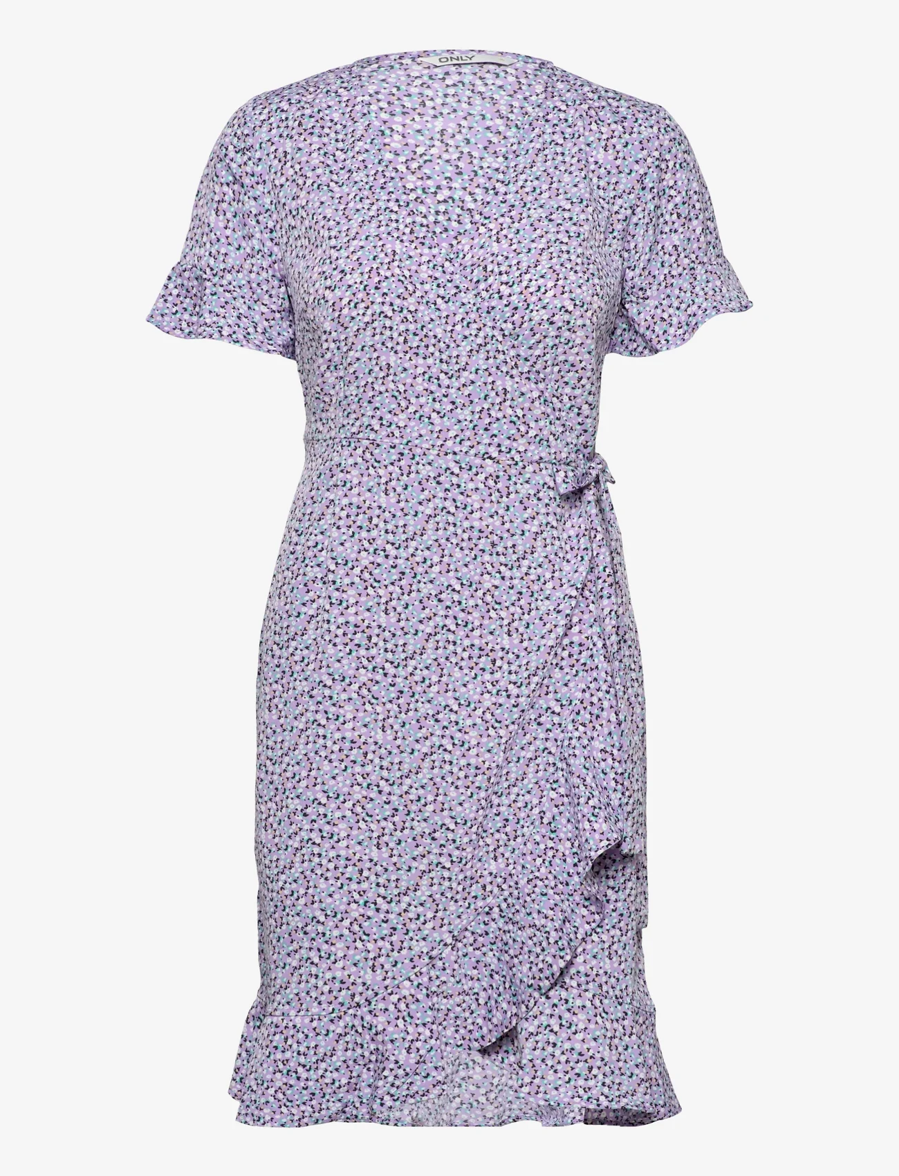ONLY - ONLOLIVIA S/S WRAP DRESS WVN NOOS - zemākās cenas - chinese violet - 0