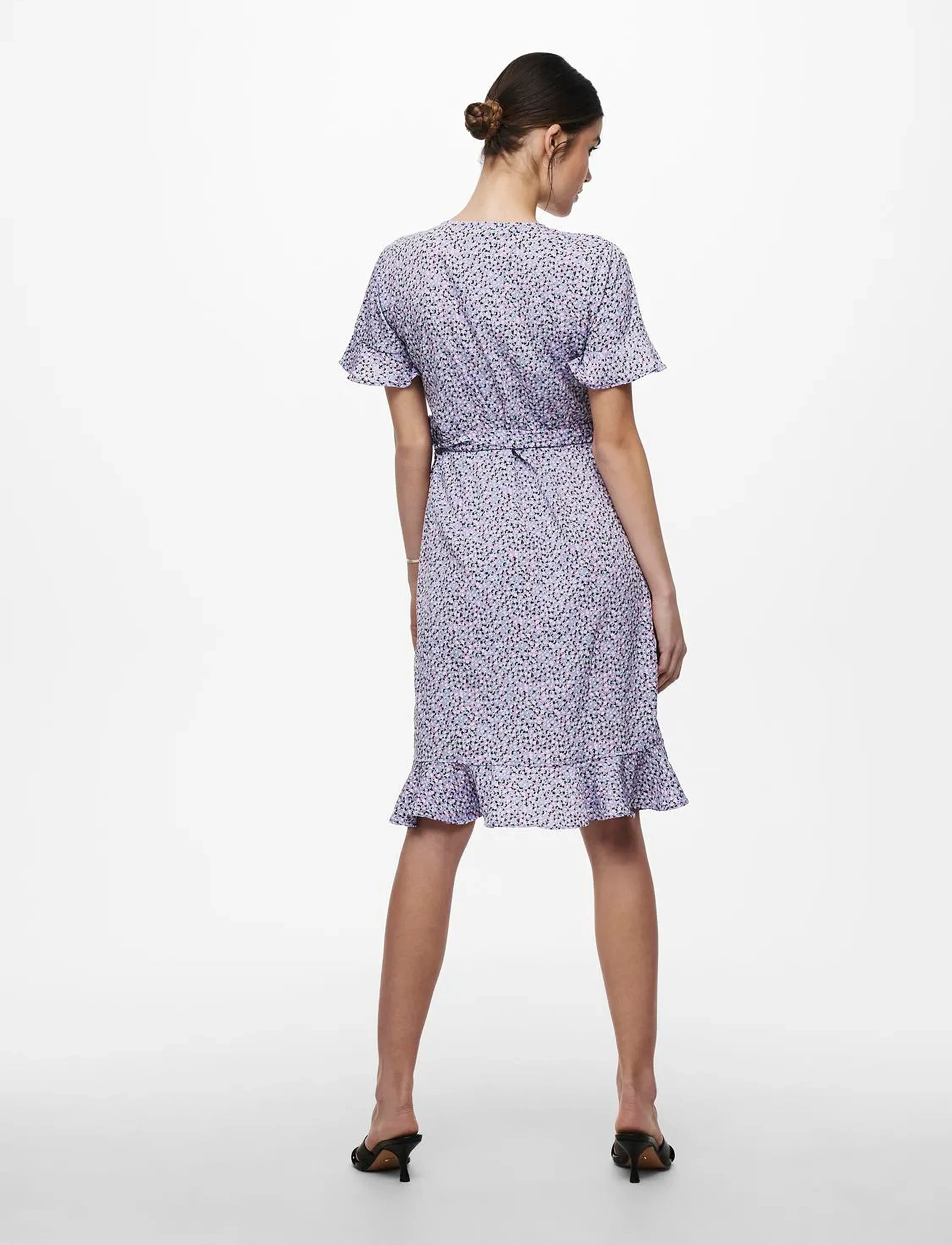 ONLY - ONLOLIVIA S/S WRAP DRESS WVN NOOS - laveste priser - chinese violet - 3