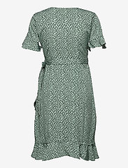 ONLY - ONLOLIVIA S/S WRAP DRESS WVN NOOS - krótkie sukienki - chinois green - 1