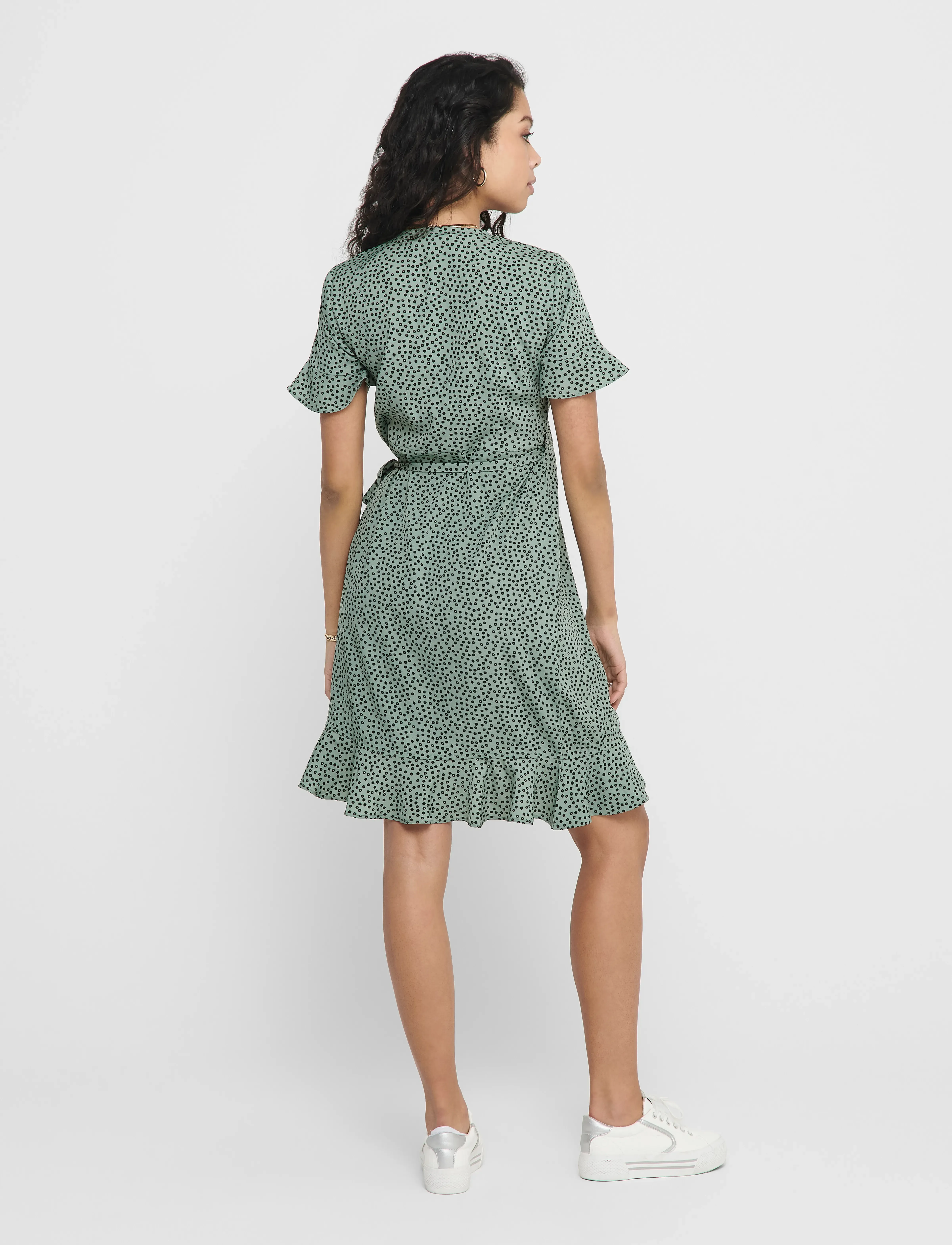 ONLY - ONLOLIVIA S/S WRAP DRESS WVN NOOS - die niedrigsten preise - chinois green - 3