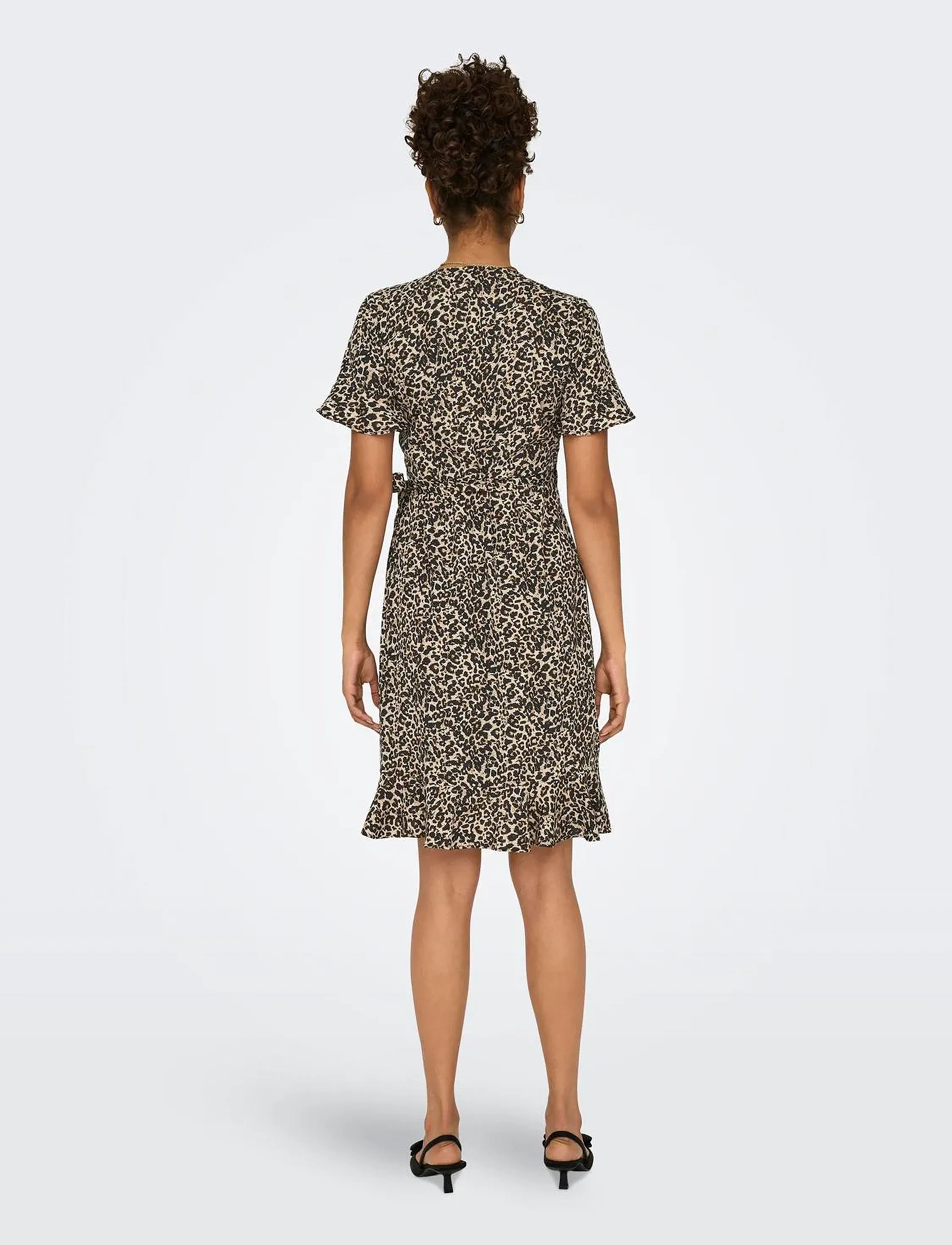 ONLY - ONLOLIVIA S/S WRAP DRESS WVN NOOS - laveste priser - pumice stone - 3