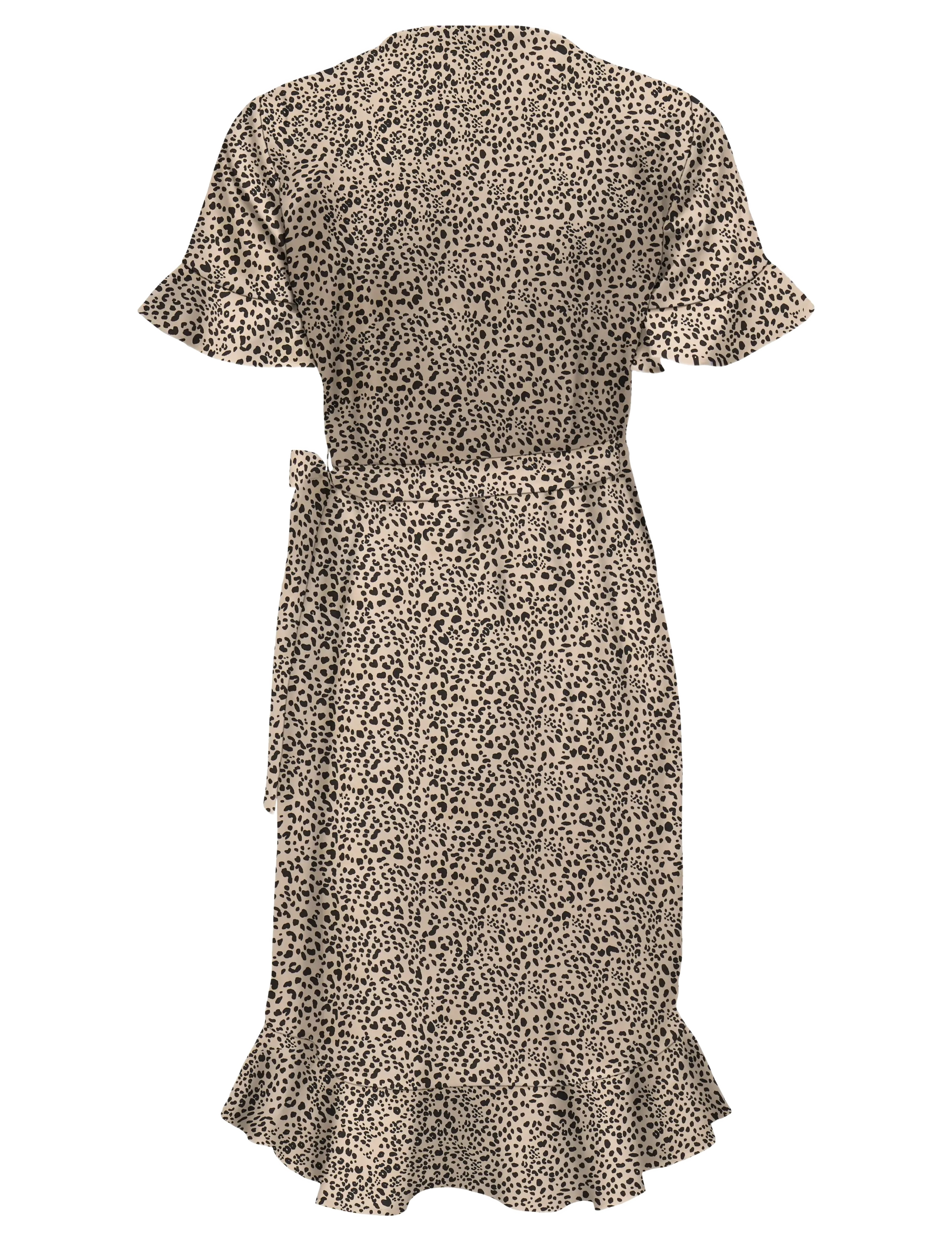 ONLY - ONLOLIVIA S/S WRAP DRESS WVN NOOS - laveste priser - silver mink - 2