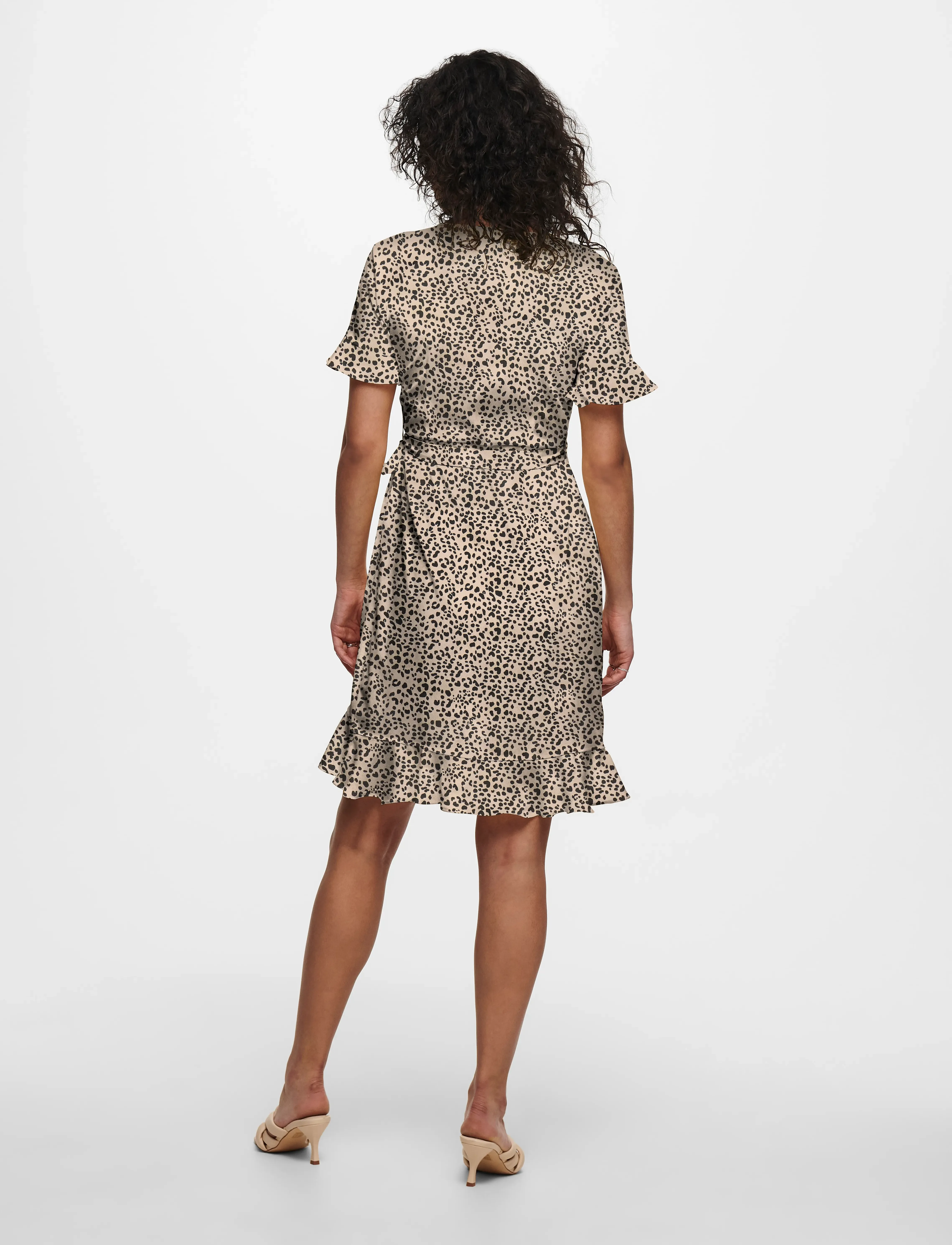 ONLY - ONLOLIVIA S/S WRAP DRESS WVN NOOS - laveste priser - silver mink - 3