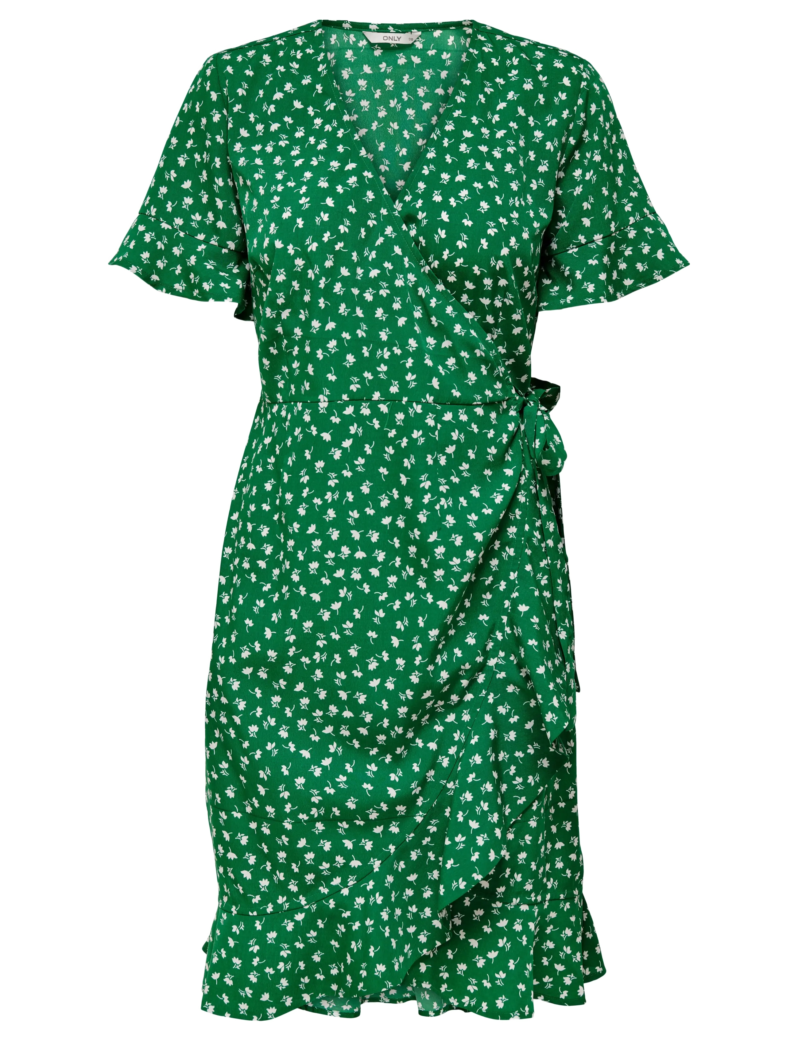 ONLY ONLOLIVIA S/S WRAP DRESS WVN NOOS - Kleidung - VERDANT GREEN / green