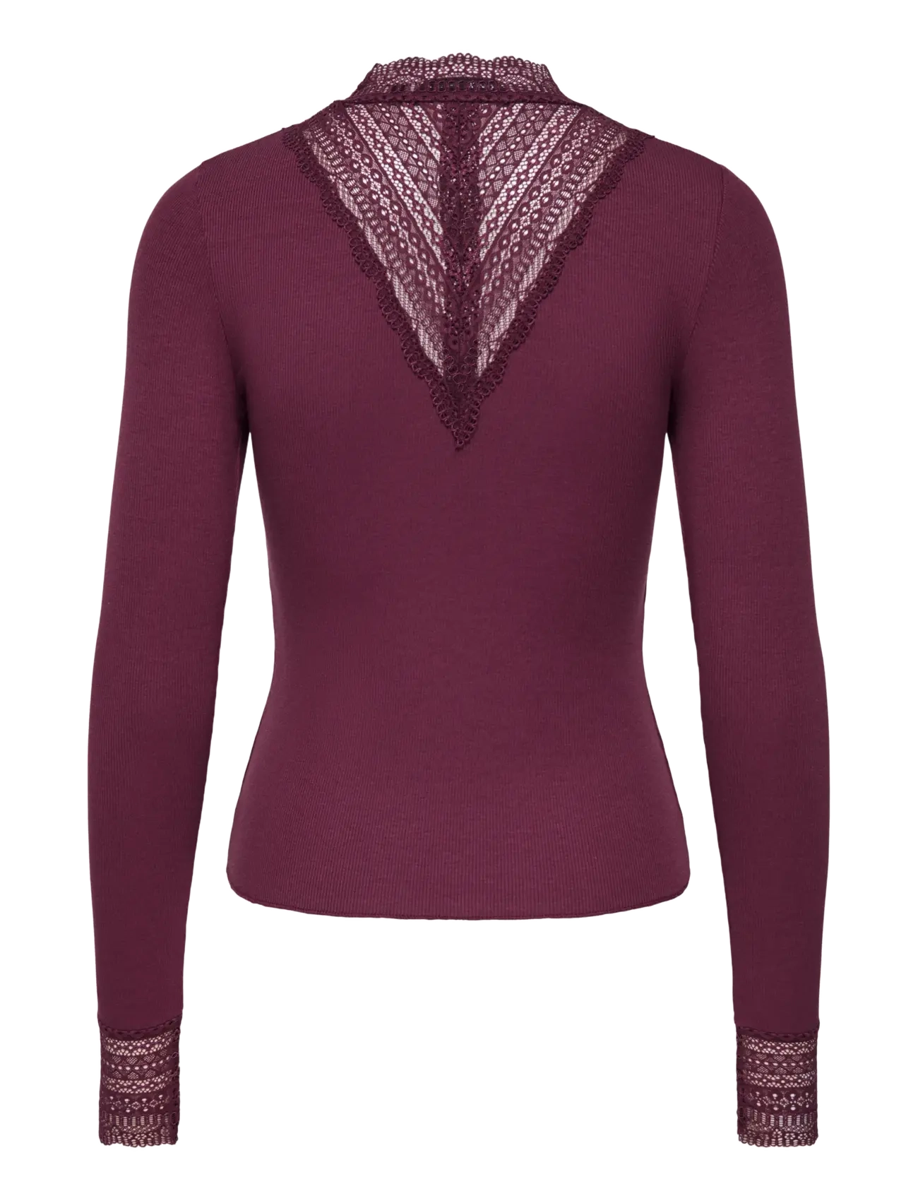 ONLY - ONLTILDE L/S HIGH NECK LACE TOP JRS NOOS - langärmlige tops - fig - 2