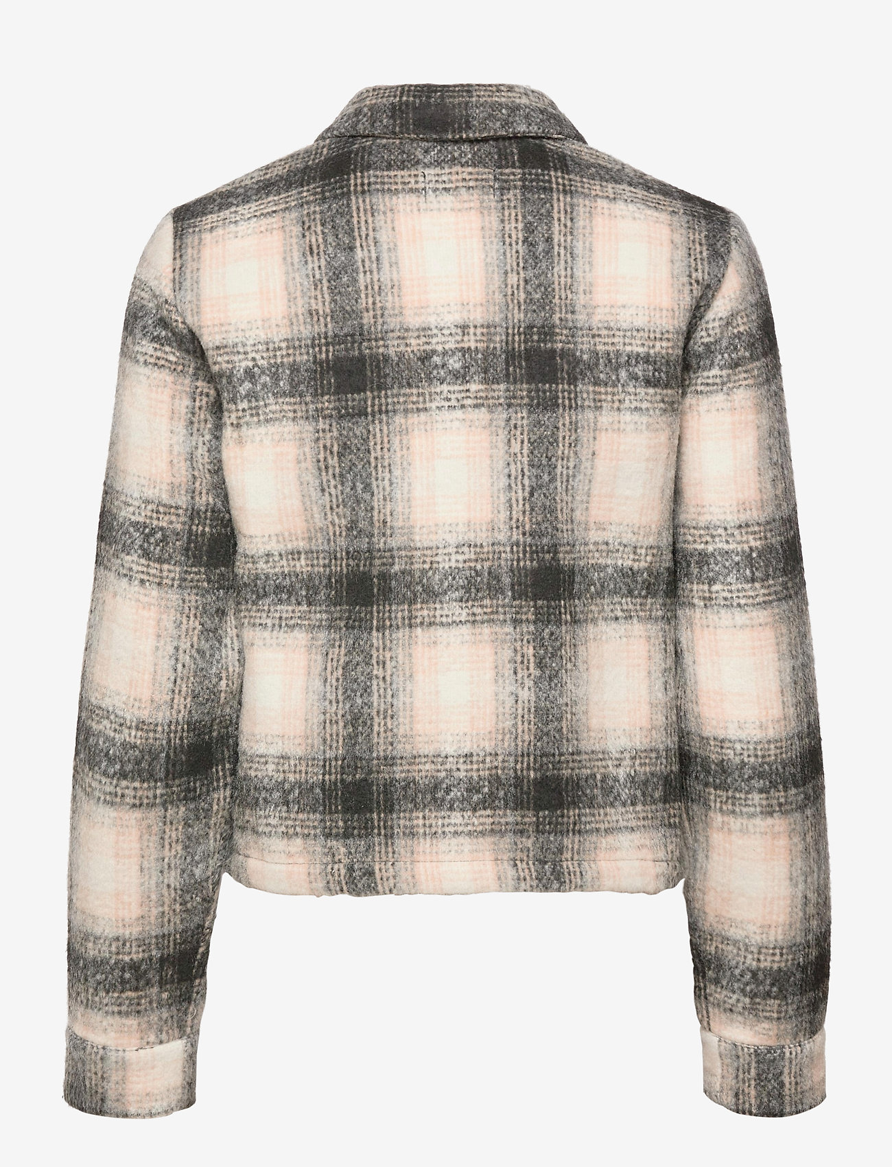 ONLY - ONLLOU SHORT CHECK JACKET OTW - wool jackets - pumice stone - 1