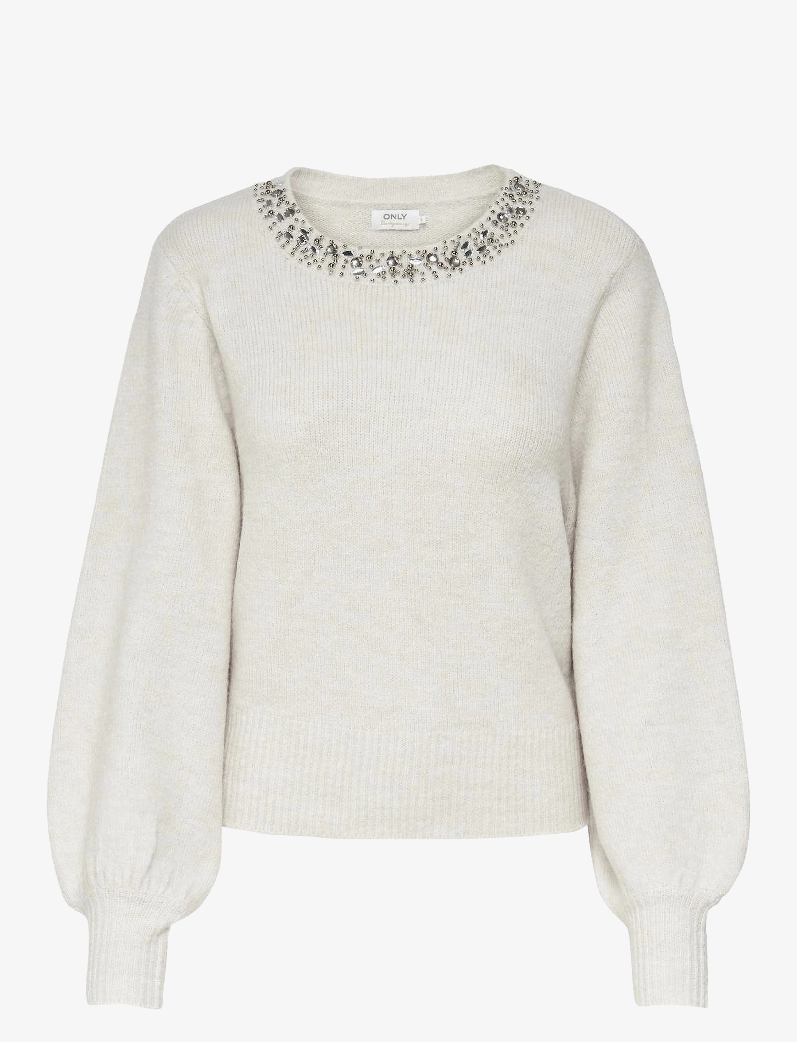 ONLY ONLELSA L/S PULLOVER KNT NOOS - Strik - PUMICE STONE / grey