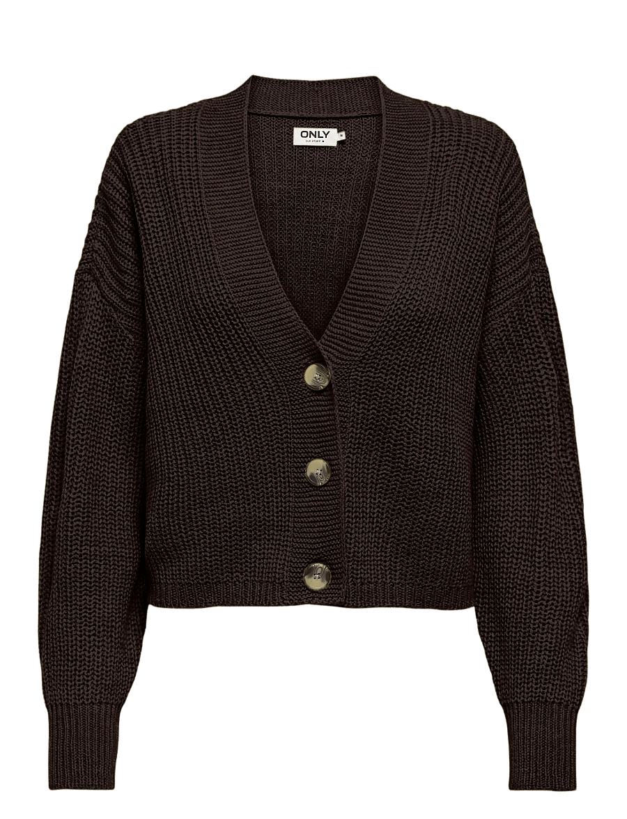 ONLY - ONLCAROL NICE L/S CARDIGAN KNT NOOS - cardigans - chocolate torte - 1