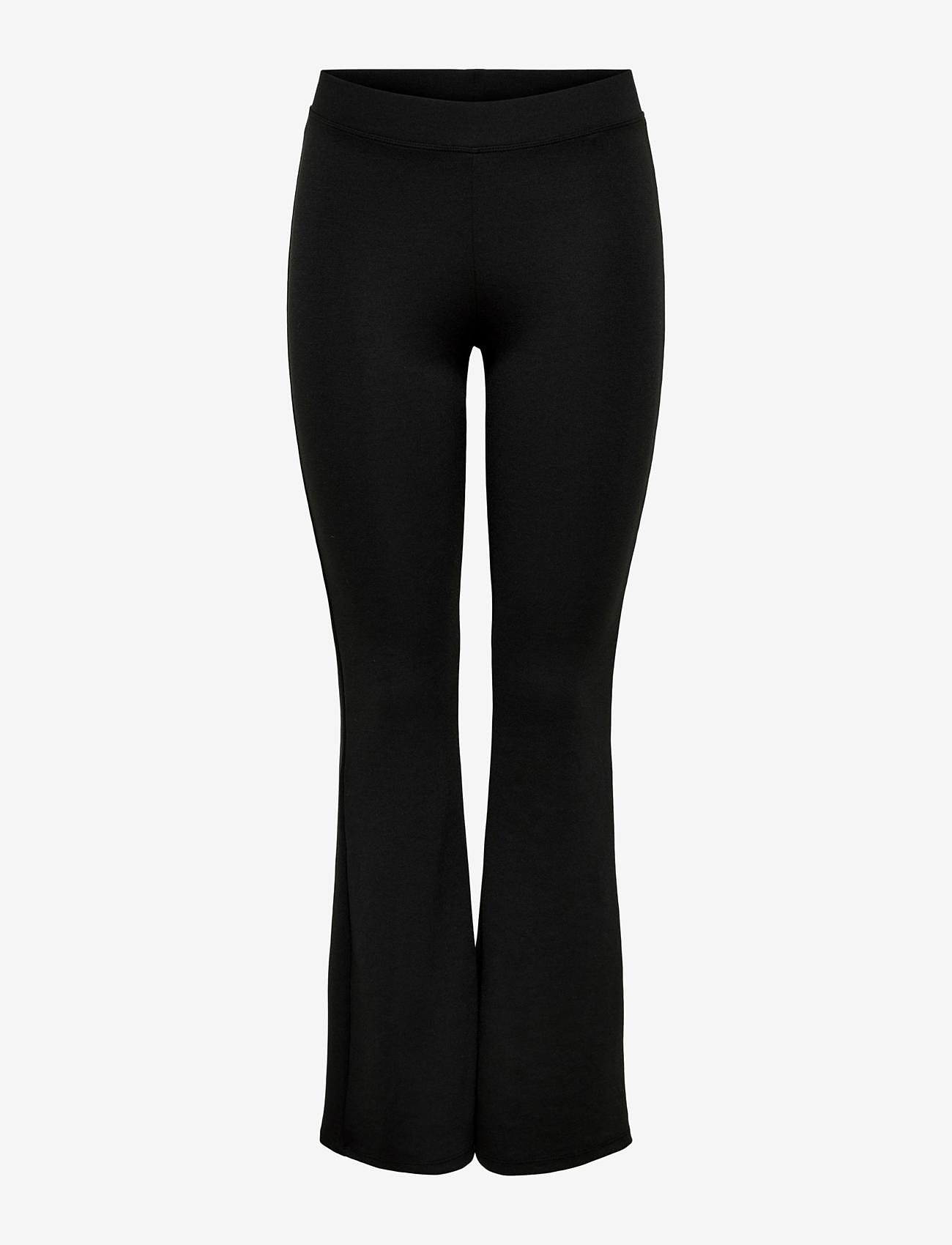 ONLY - ONLFEVER STRETCH FLAIRED PANTS JRS NOOS - schlaghose - black - 1