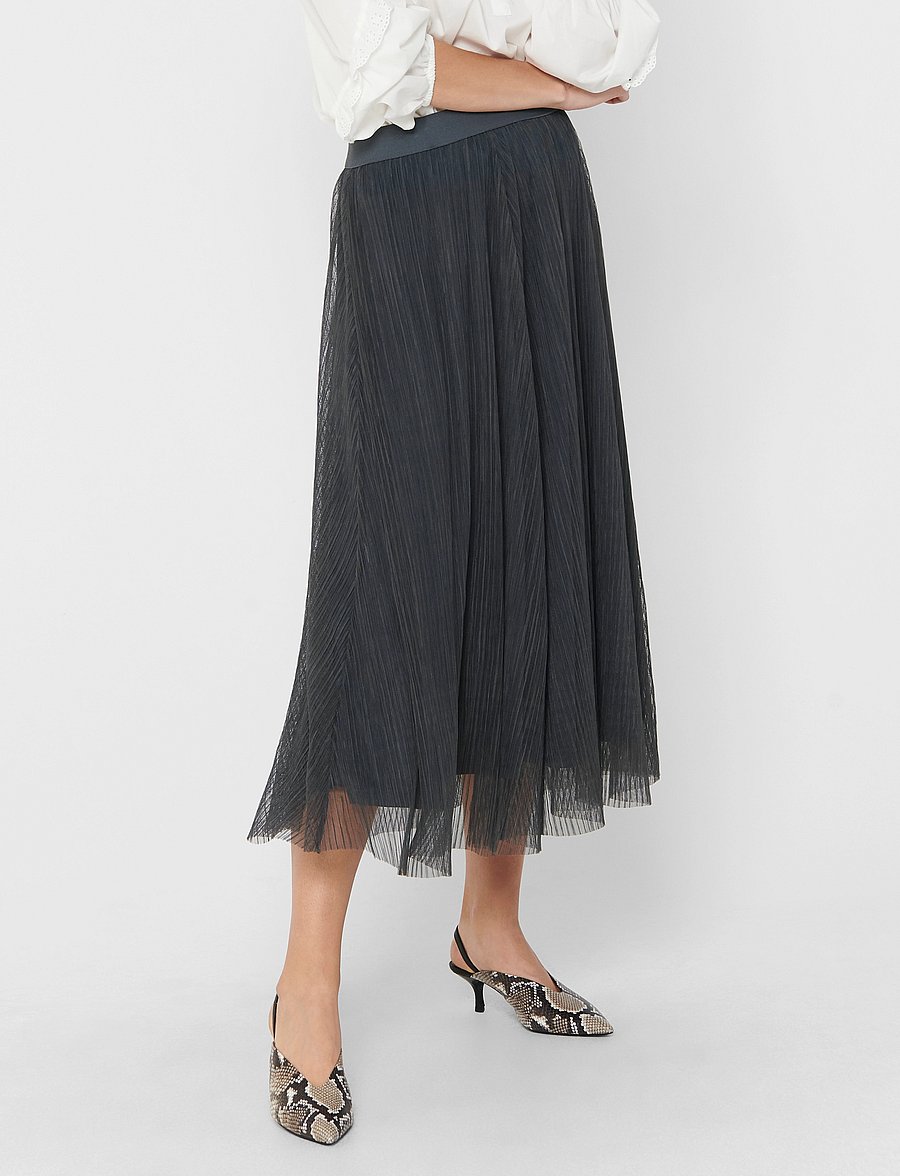 ONLY - ONLLAVINA SKIRT JRS NOOS - faltenröcke - asphalt - 0