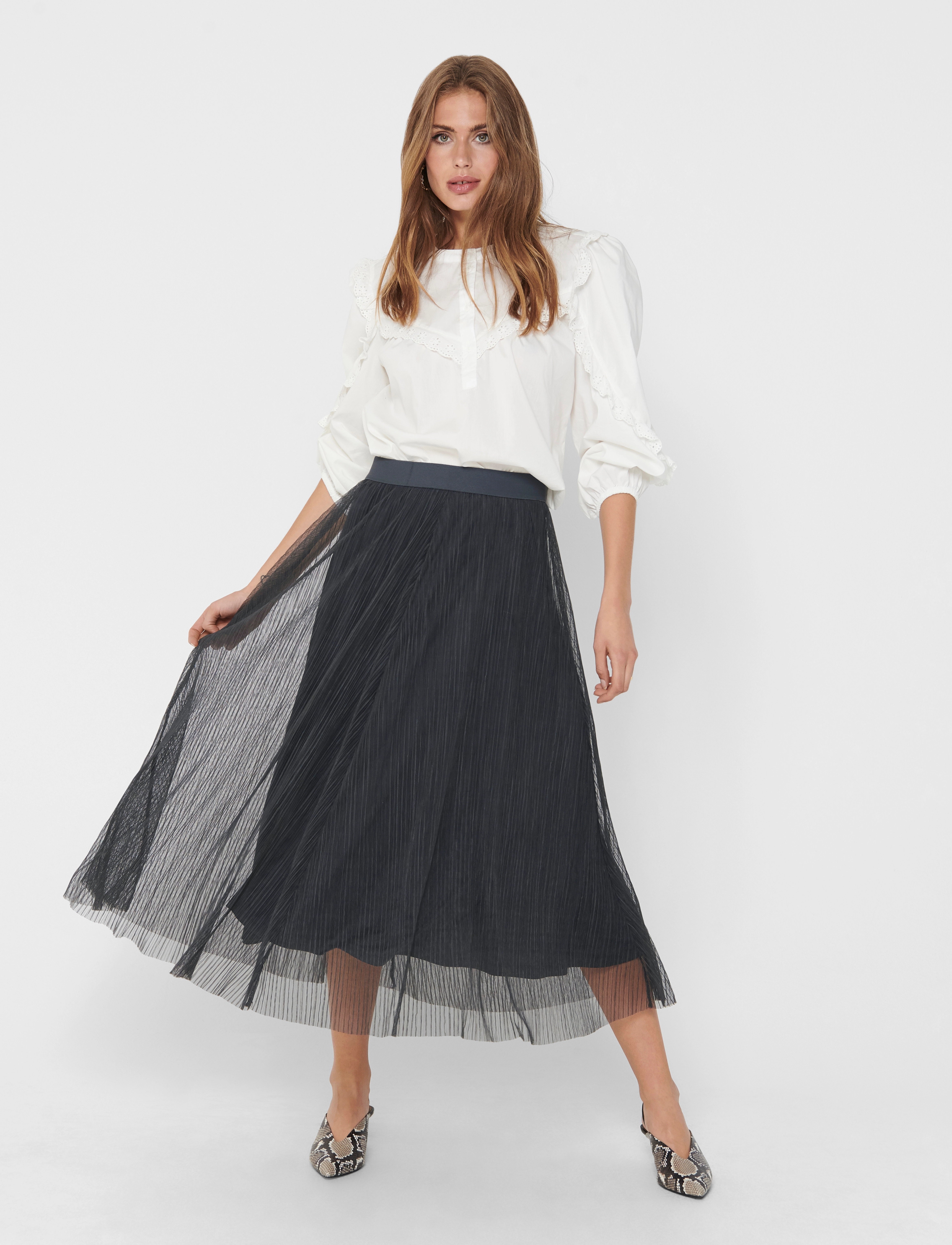 ONLY - ONLLAVINA SKIRT JRS NOOS - plisseeritud seelikud - asphalt - 4