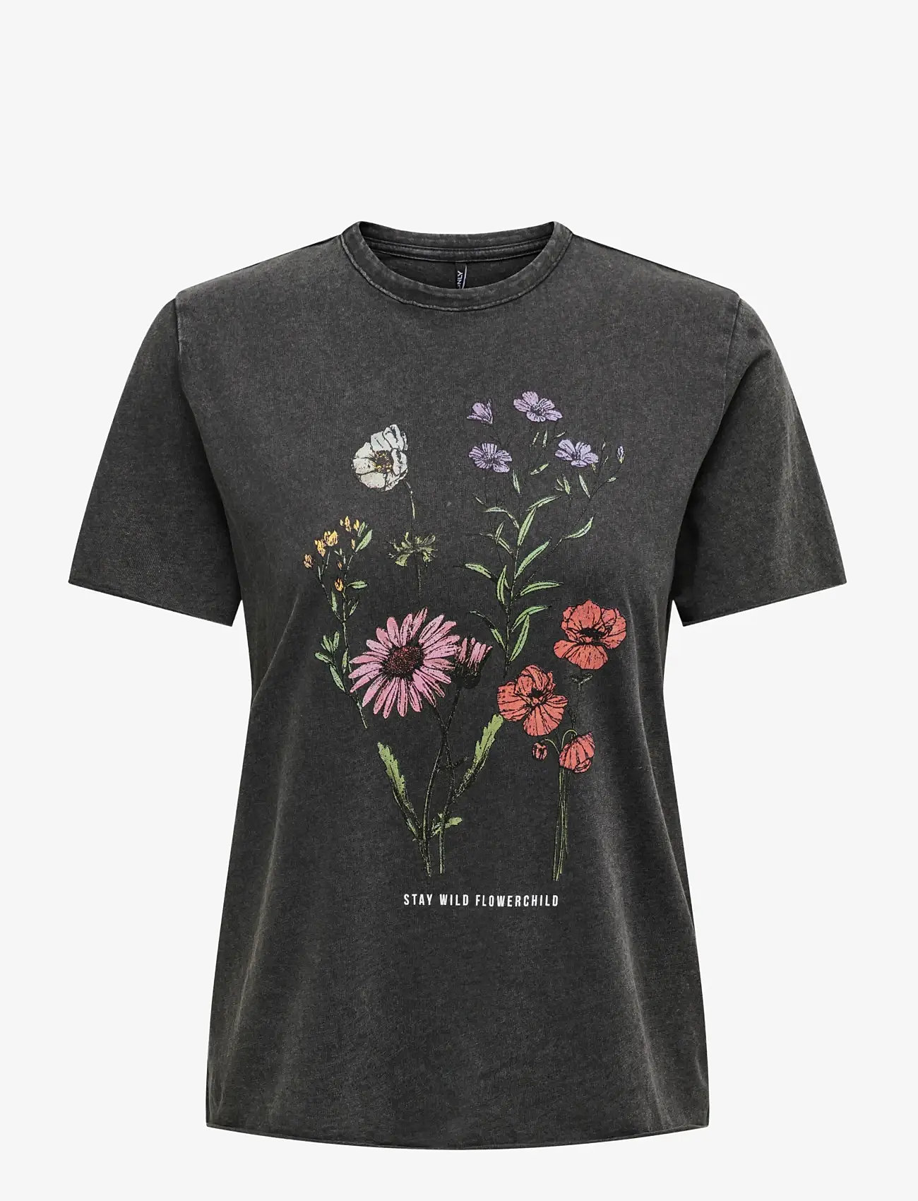 ONLY - ONLLUCY LIFE REG S/S TOP JRS NOOS - t-shirts - black - 1