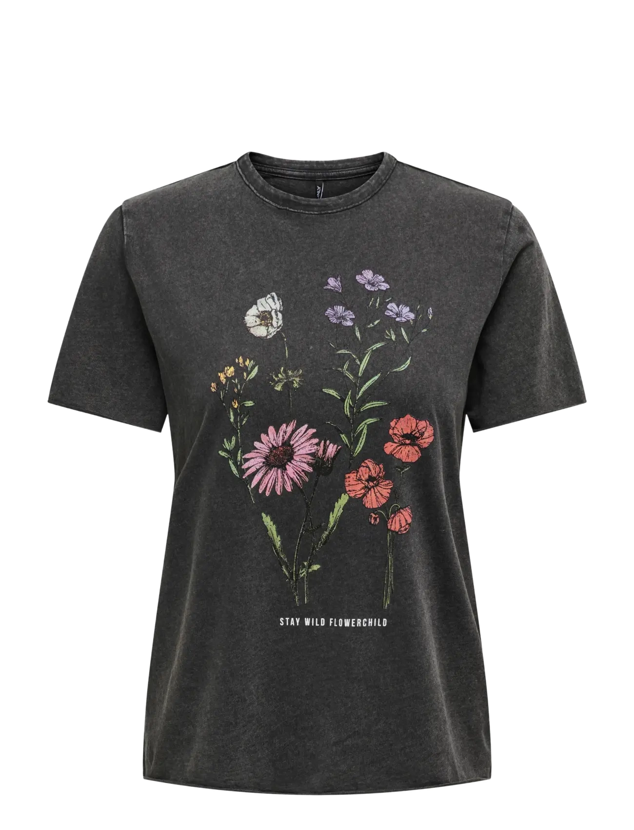 ONLY ONLLUCY LIFE REG S/S TOP JRS NOOS - Riided - BLACK / black