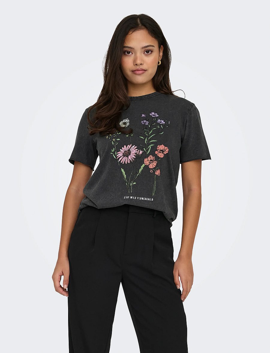 ONLY - ONLLUCY LIFE REG S/S TOP JRS NOOS - t-särgid - black - 0