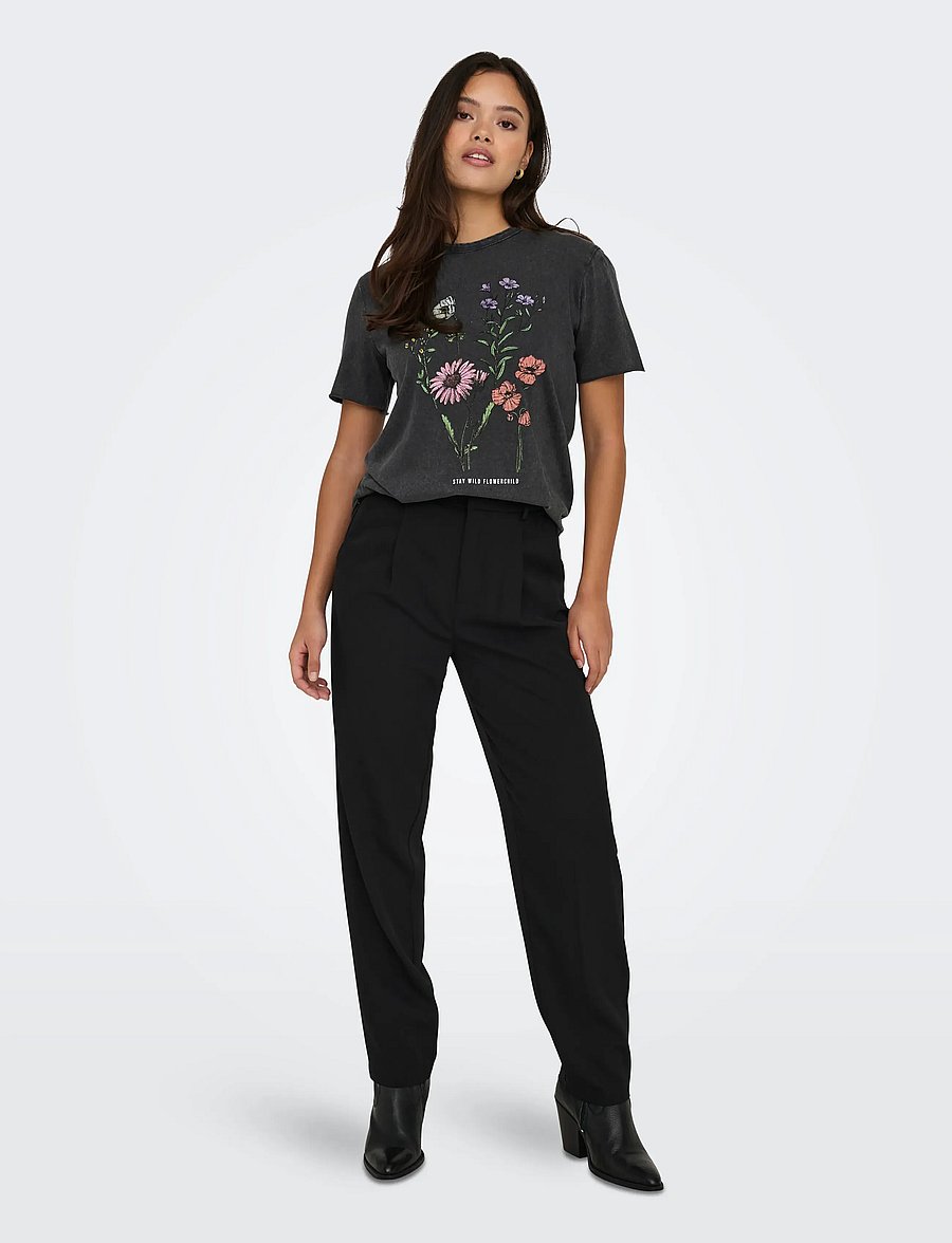 ONLY - ONLLUCY LIFE REG S/S TOP JRS NOOS - t-särgid - black - 4