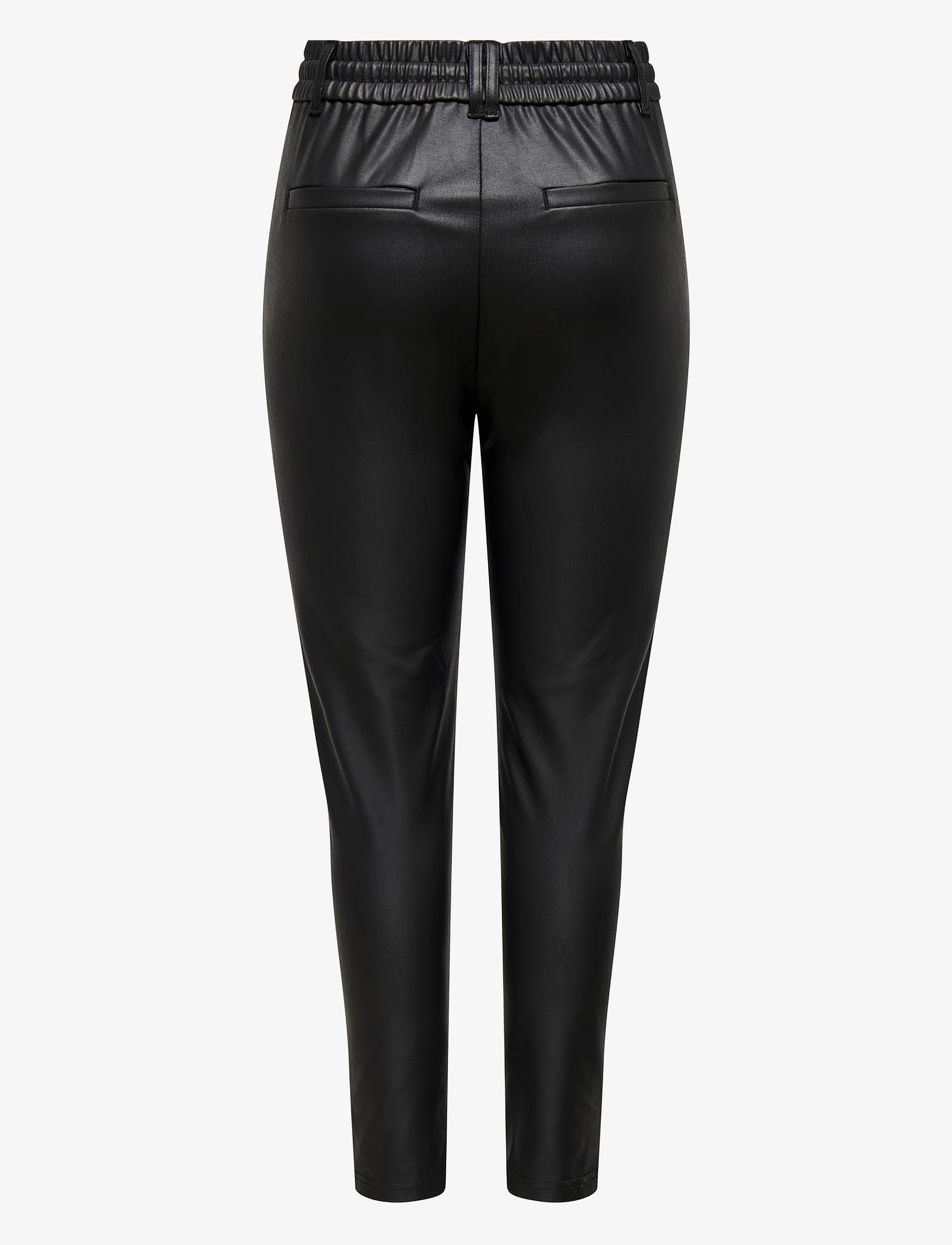 ONLY - ONLPOPTRASH EASY COATED PANT PNT NOOS - laveste priser - black - 2