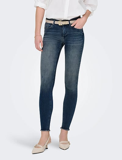 ONLY ONLBLUSH MID SK ANK RW DNM REA422 NOOS - Jeans - SPECIAL BLUE GREY DENIM / blue