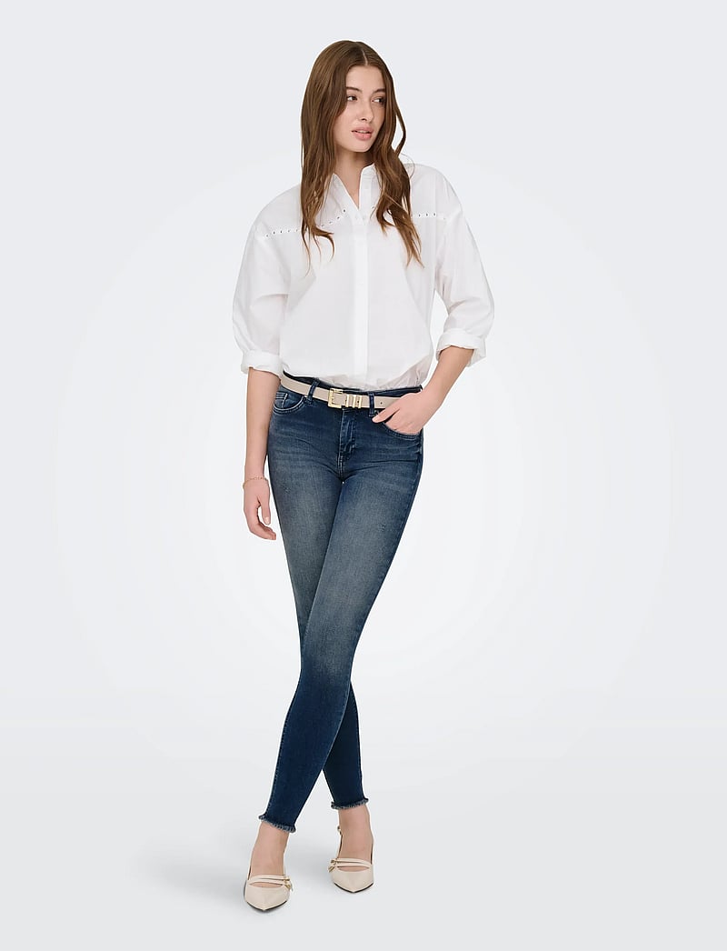 ONLY - ONLBLUSH MID SK ANK RW DNM REA422 NOOS - skinny jeans - special blue grey denim - 4
