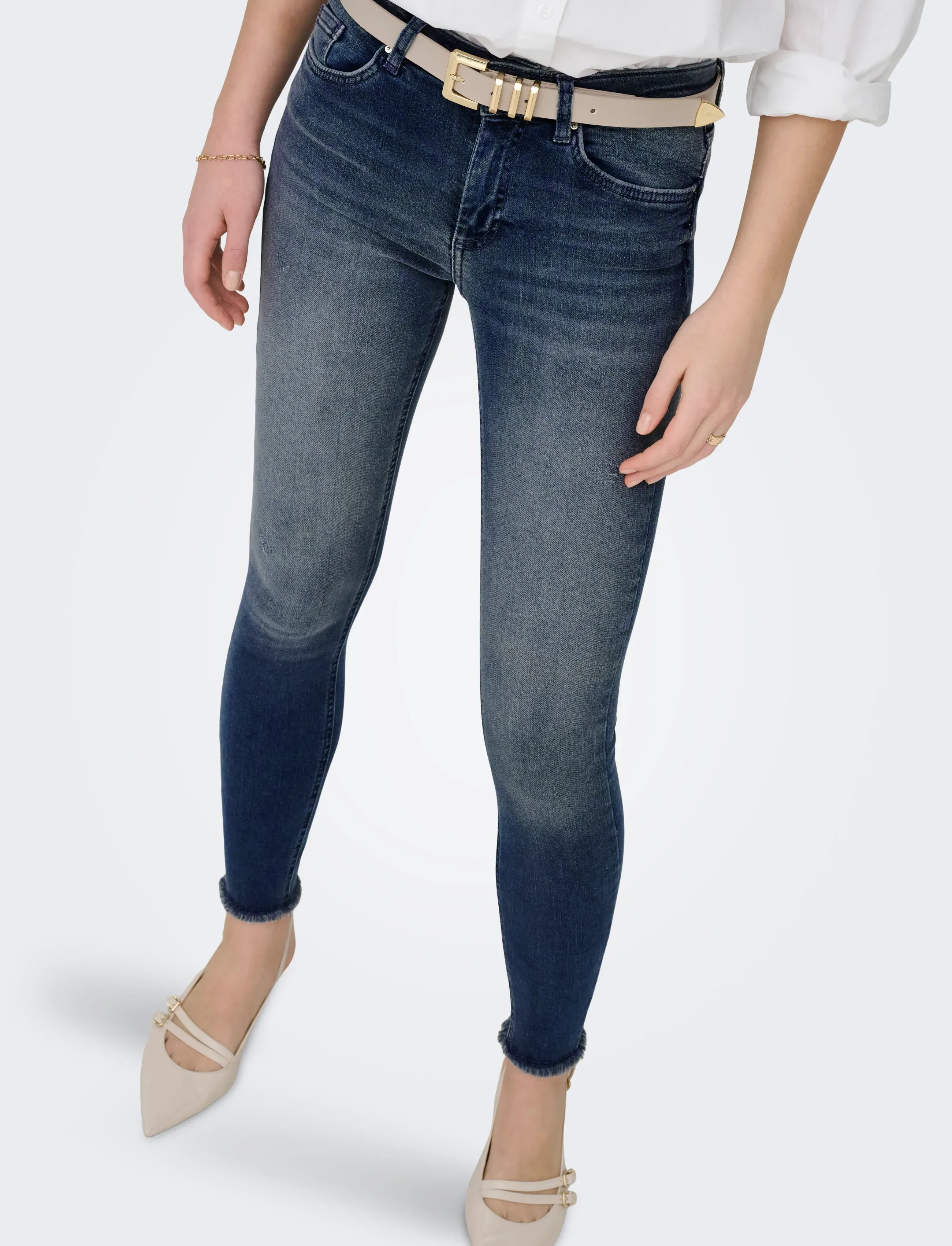 ONLY - ONLBLUSH MID SK ANK RW DNM REA422 NOOS - liibuvad teksad - special blue grey denim - 5