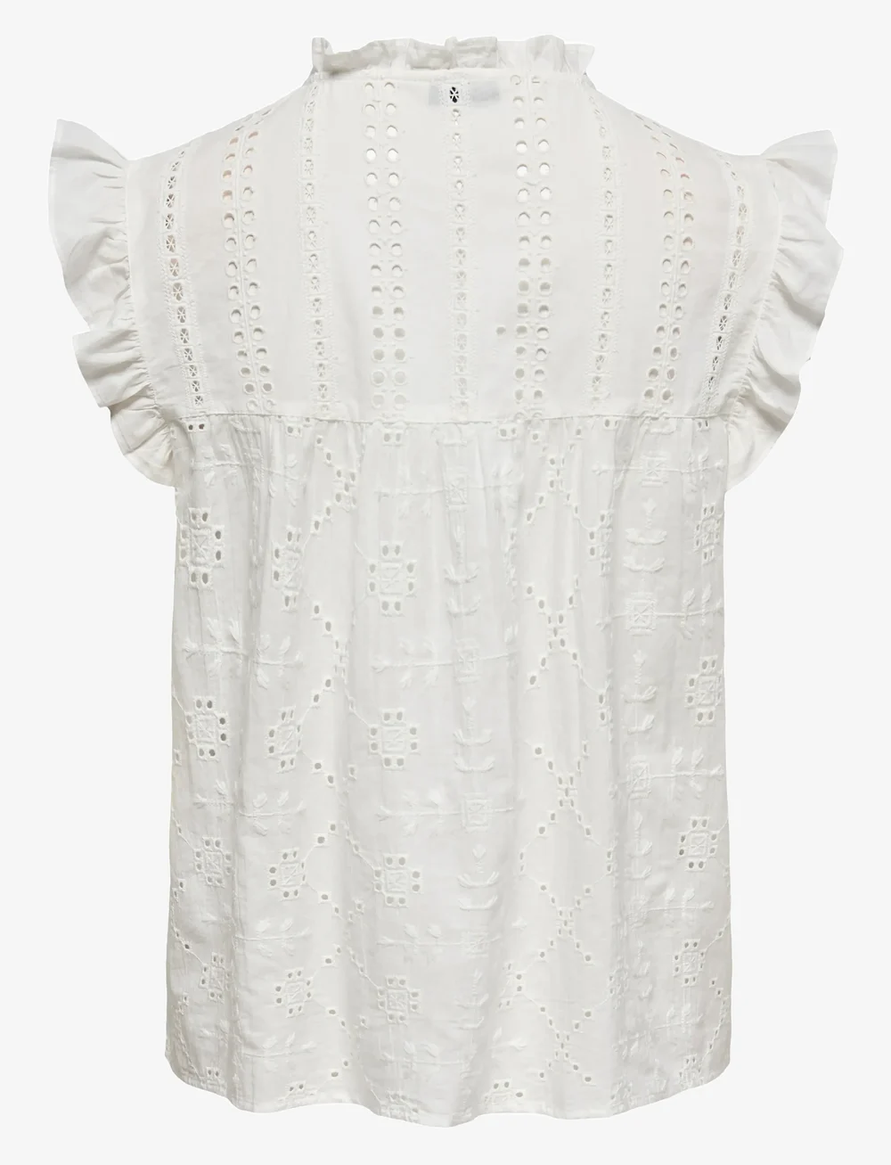 ONLY - ONLREVA LIFE S/L EMB TOP WVN NOOS - topid ja varrukateta alussärgid - cloud dancer - 2