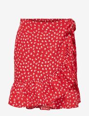ONLY - ONLOLIVIA WRAP SKIRT WVN NOOS - peoriided outlet-hindadega - mars red - 0