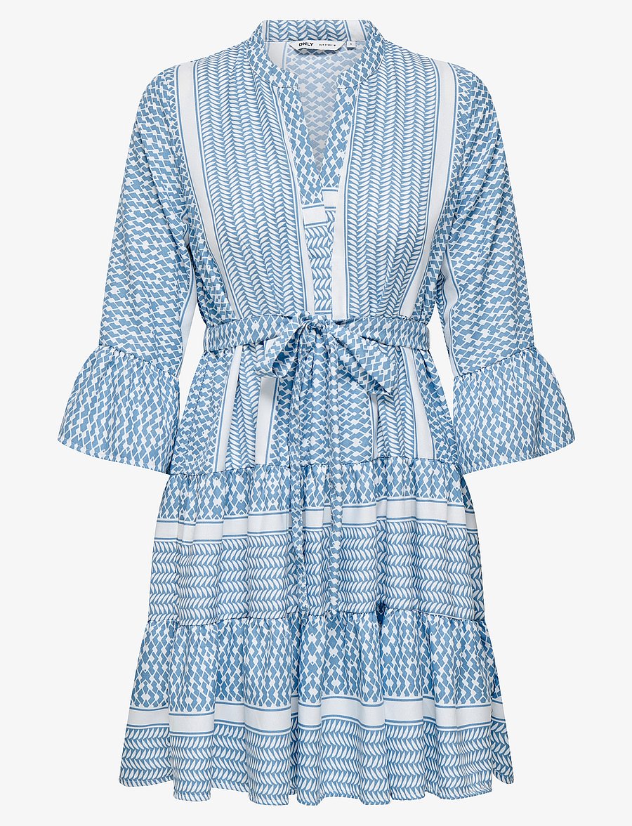 ONLY - ONLATHENA LIFE 3/4 SHORT DRESS WVN NOOS - sommerkleider - coronet blue - 1