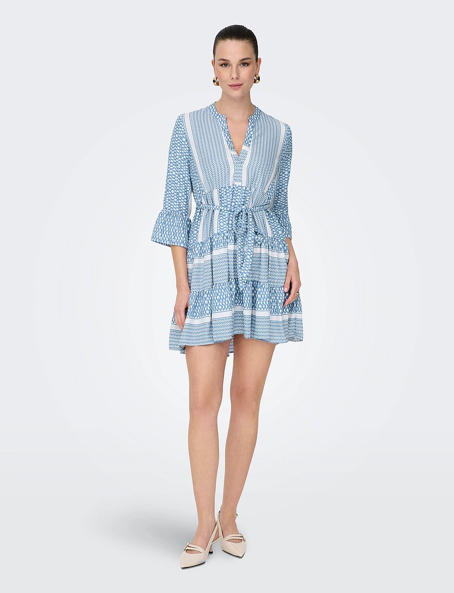 ONLY - ONLATHENA LIFE 3/4 SHORT DRESS WVN NOOS - sommerkleider - coronet blue - 0