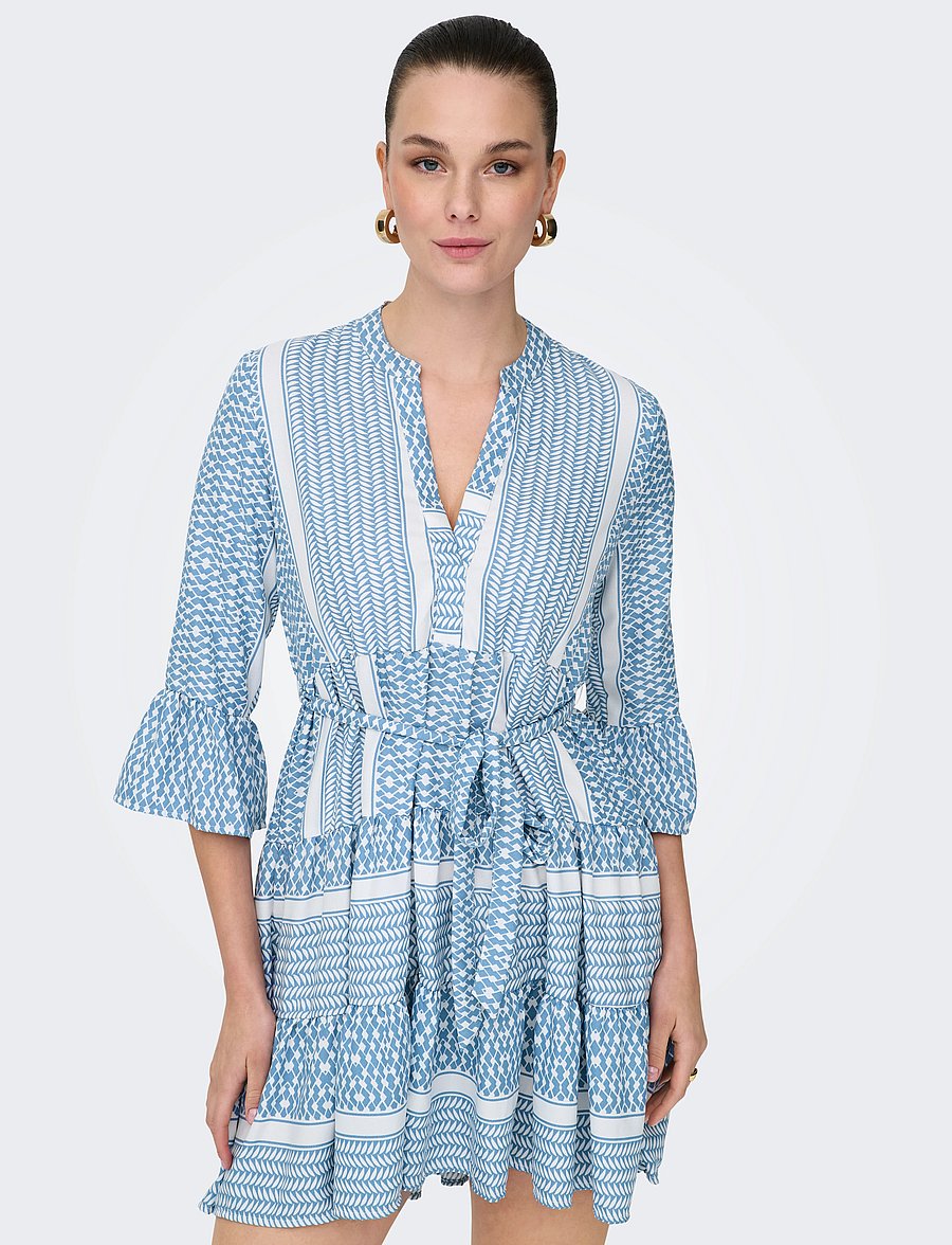 ONLY - ONLATHENA LIFE 3/4 SHORT DRESS WVN NOOS - sommerkleider - coronet blue - 5