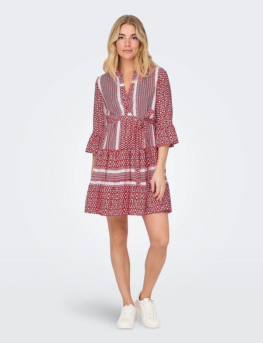 ONLY - ONLATHENA LIFE 3/4 SHORT DRESS WVN NOOS - sommerkleider - salsa - 0