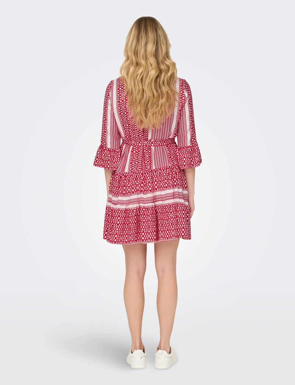 ONLY - ONLATHENA LIFE 3/4 SHORT DRESS WVN NOOS - sommerkjoler - salsa - 3