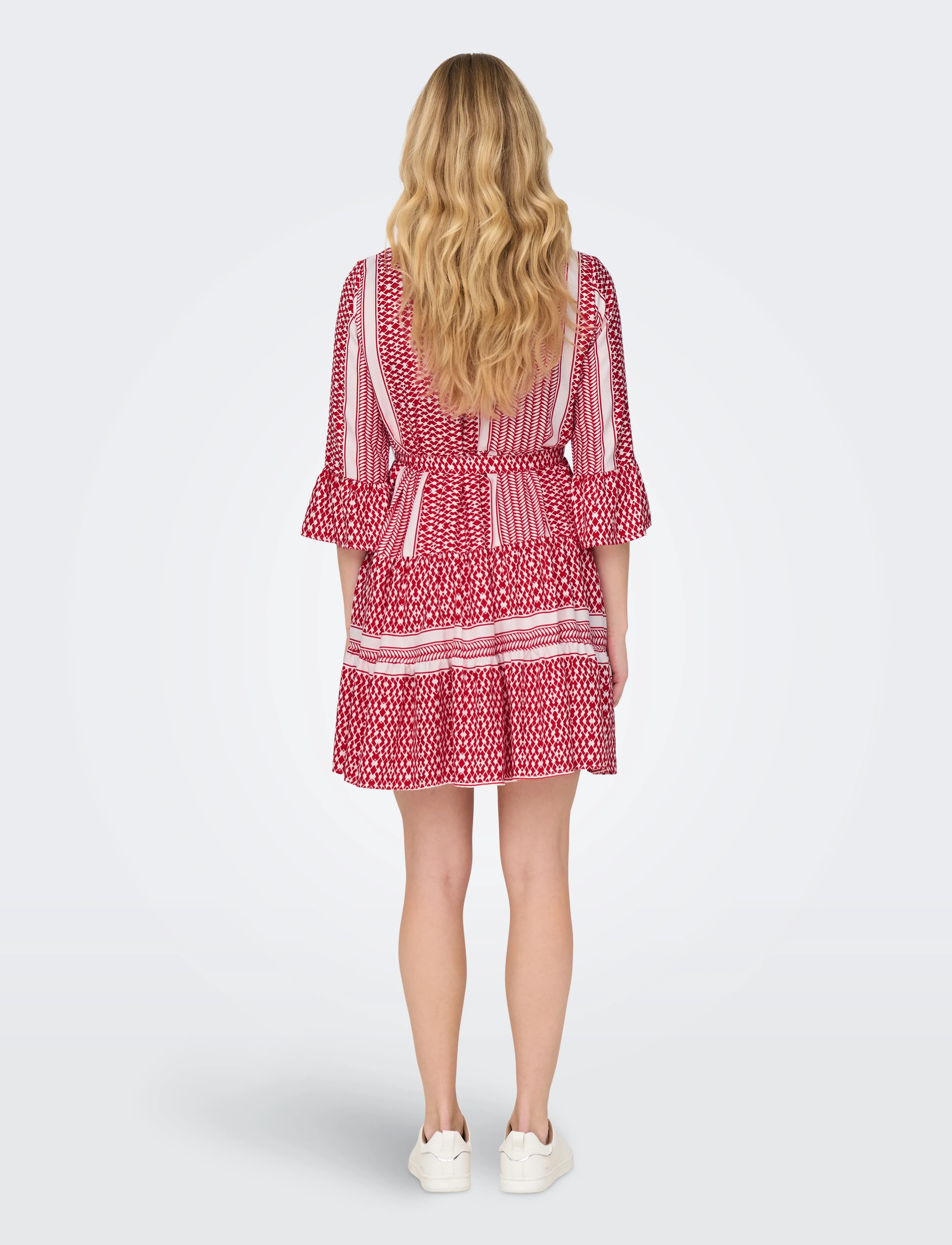 ONLY - ONLATHENA LIFE 3/4 SHORT DRESS WVN NOOS - vasarinės suknelės - salsa - 3