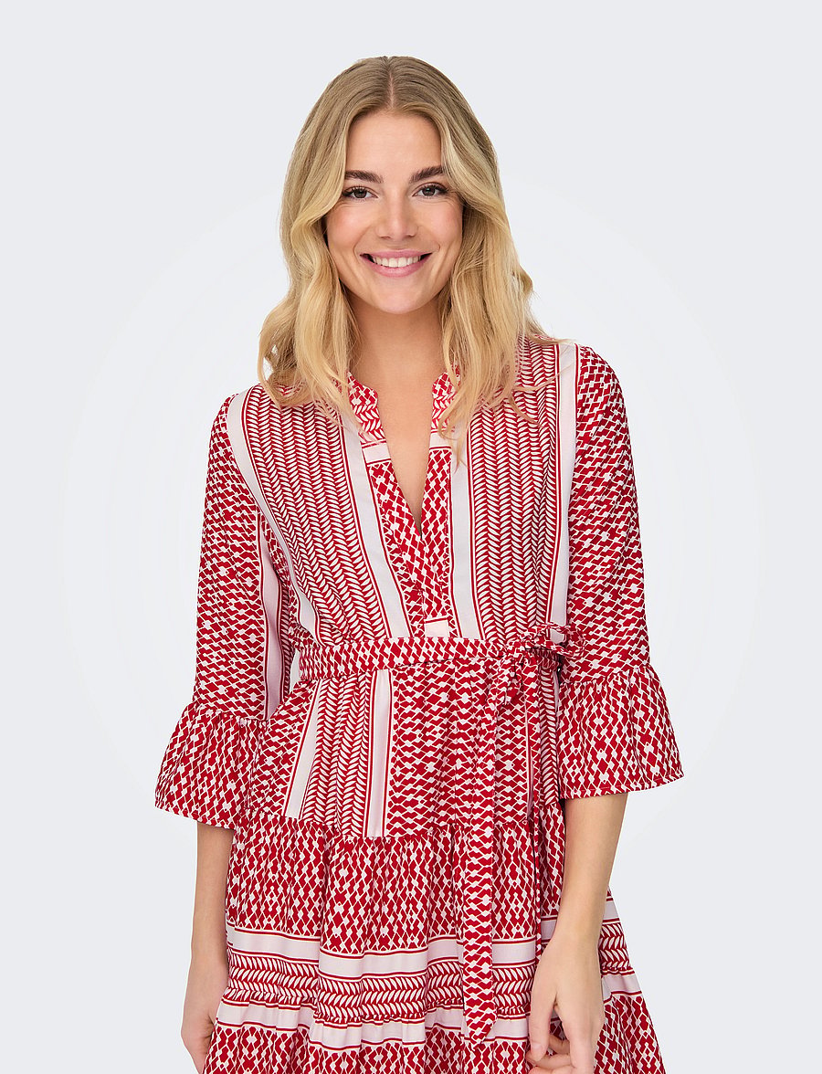ONLY - ONLATHENA LIFE 3/4 SHORT DRESS WVN NOOS - sommerkleider - salsa - 4