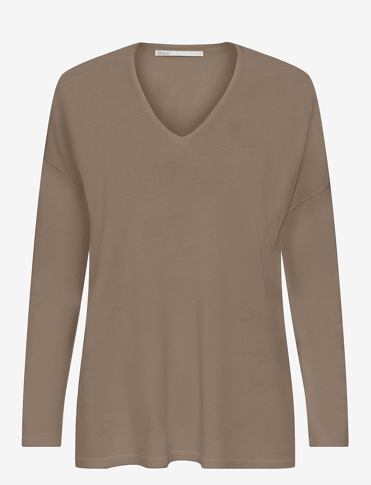 ONLY - ONLAMALIA LS V-NECK CC KNT - långärmade toppar - malt ball - 1