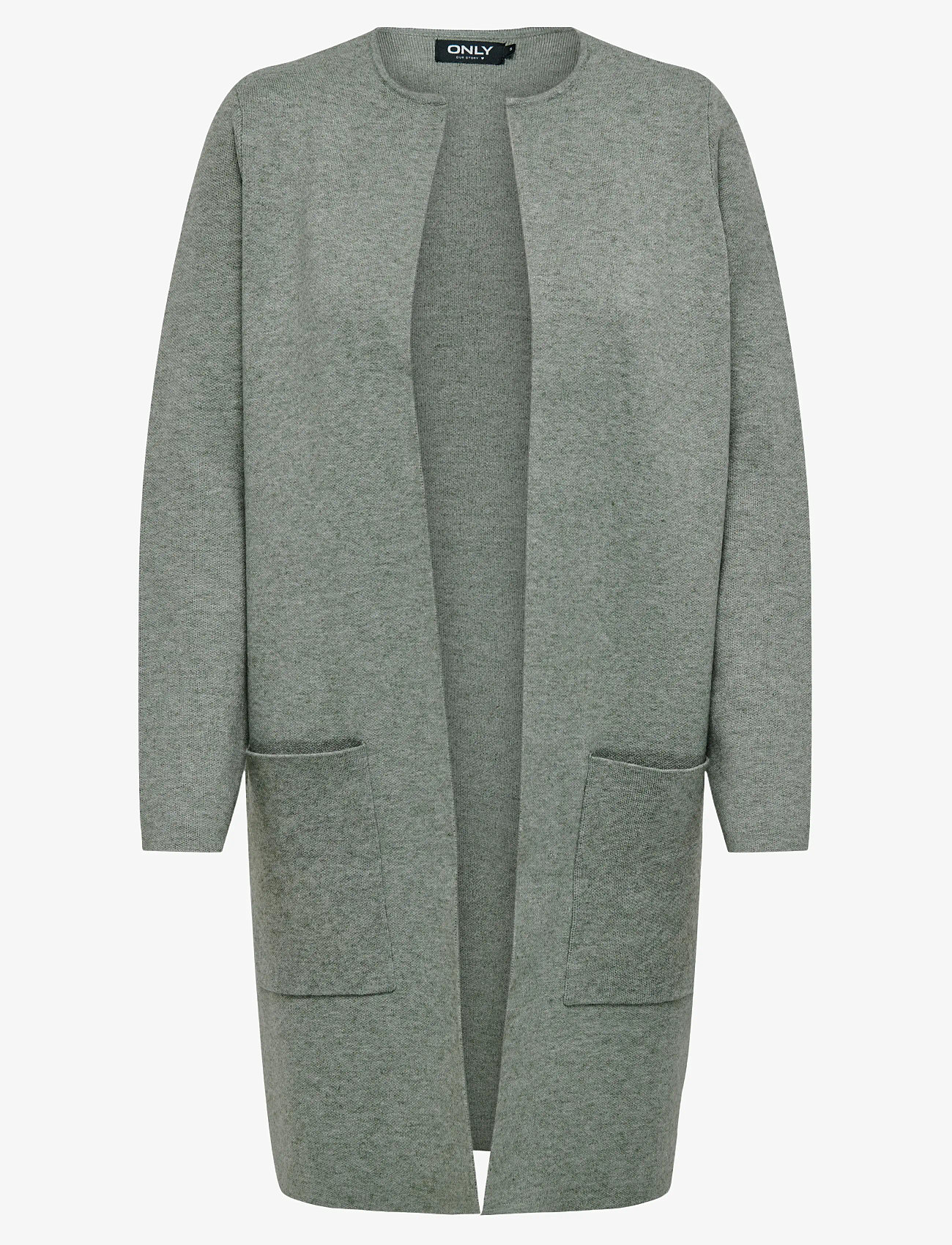 ONLY - ONLRIVER L/S LONG CARDIGAN KNT NOOS - cardigans - agave green - 1