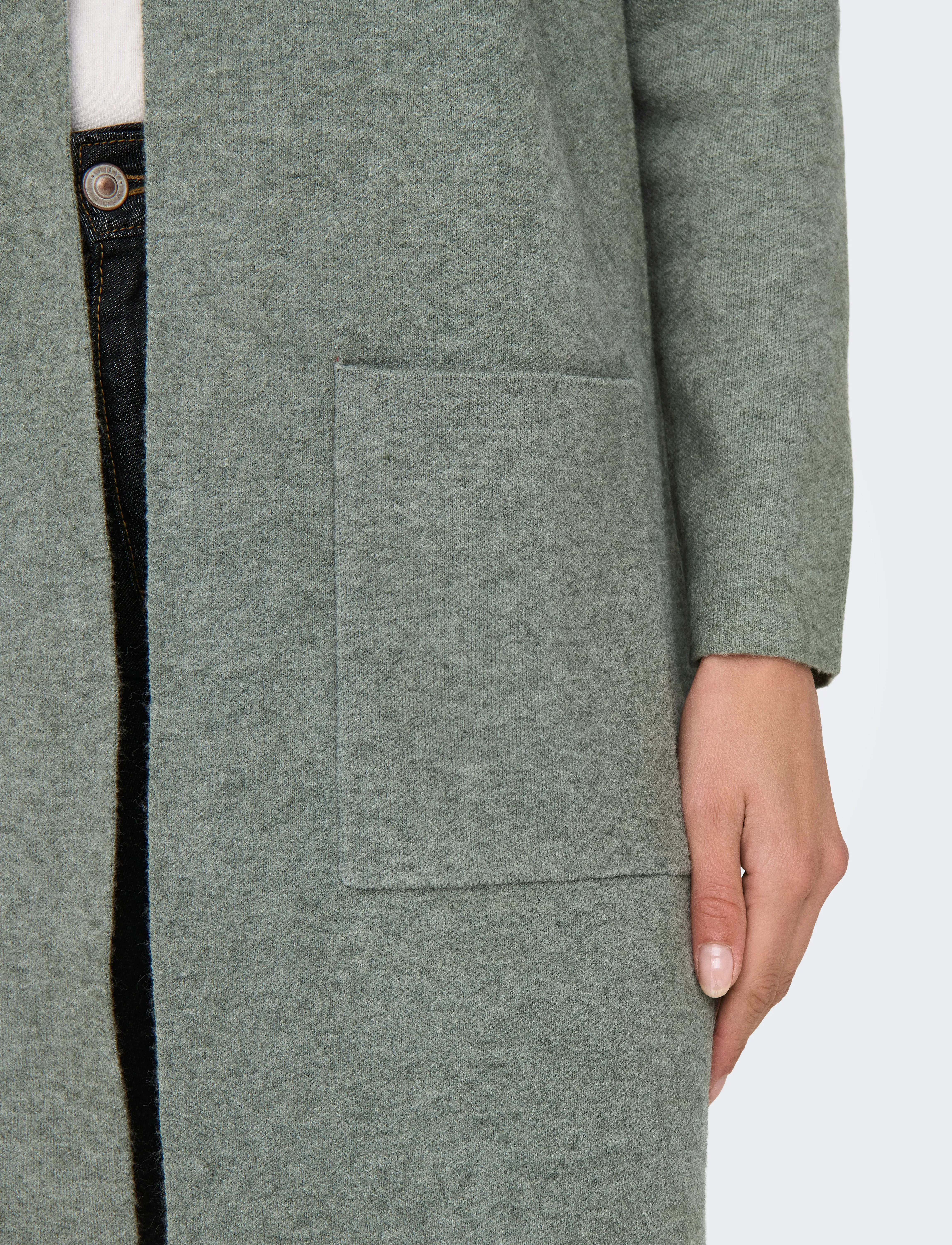 ONLY - ONLRIVER L/S LONG CARDIGAN KNT NOOS - laveste priser - agave green - 5