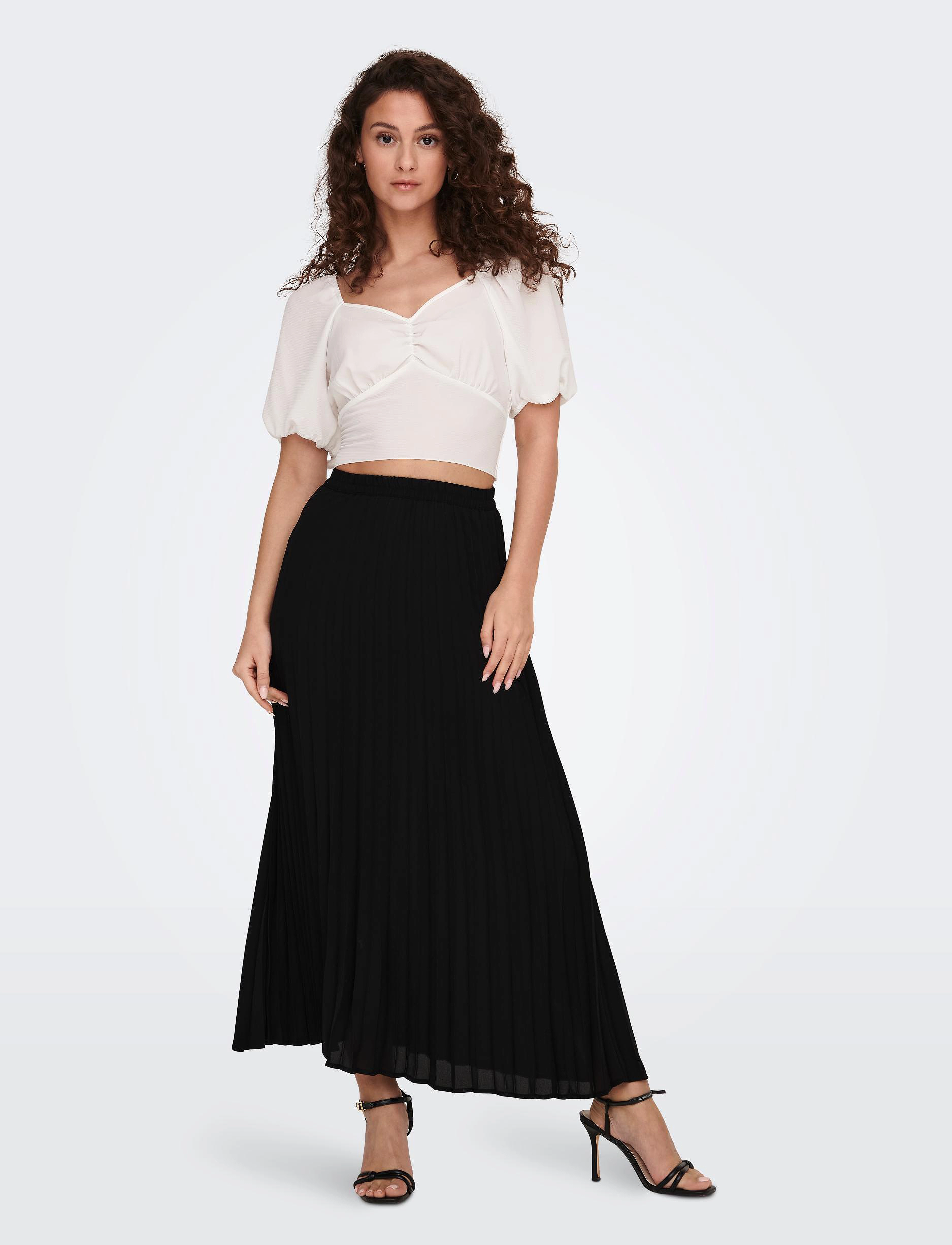 ONLY - ONLALMA LIFE POLY PLISSE SKIRT SOLID - black - 4