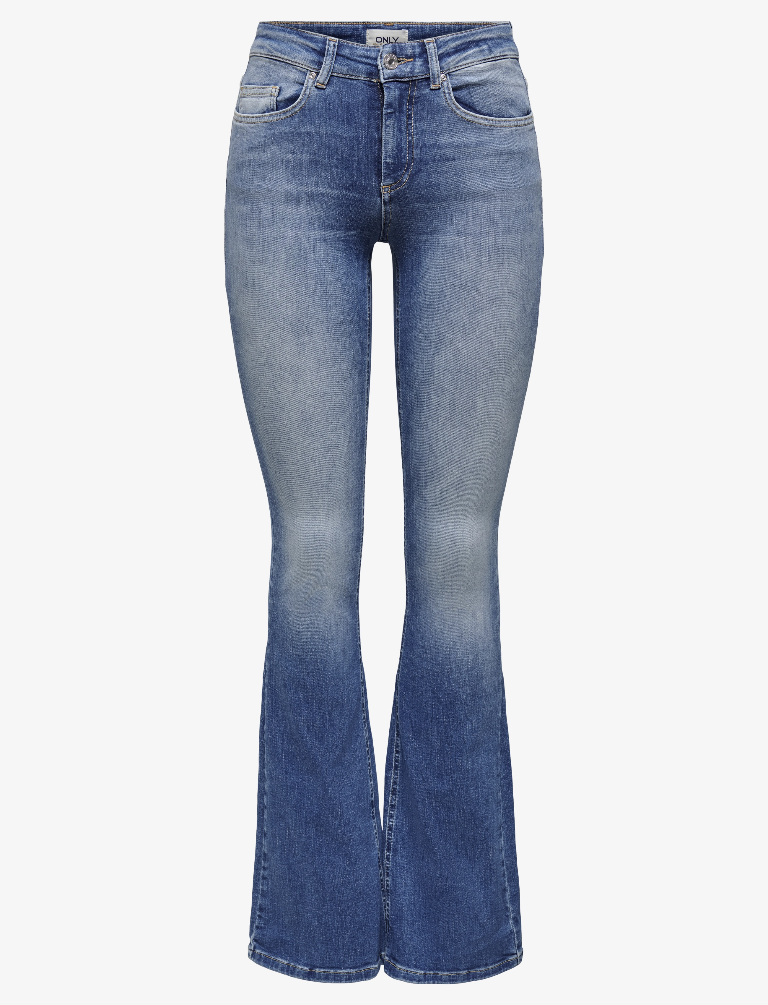 ONLY Onlblush Mid Flared Dnm Rea1319 Noos Blau - Mx32 - Damen