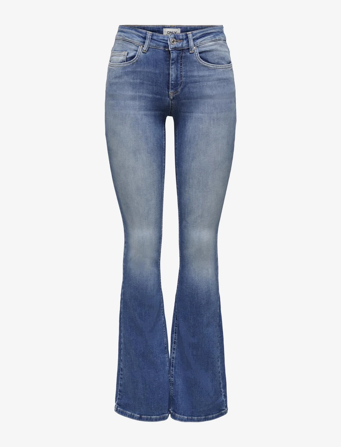 ONLY - ONLBLUSH MID FLARED REA1319 NOOS - utsvängda jeans - medium blue denim - 0