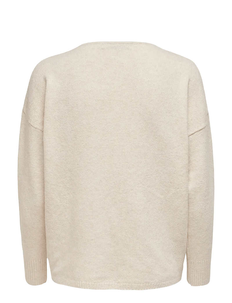 ONLY - ONLRICA L/S V-NECK PULLO KNT NOOS - stickade tröjor - birch - 2