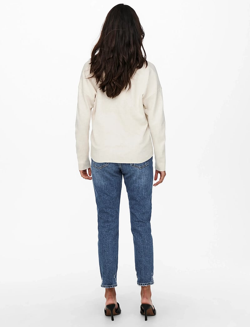 ONLY - ONLRICA L/S V-NECK PULLO KNT NOOS - stickade tröjor - birch - 3