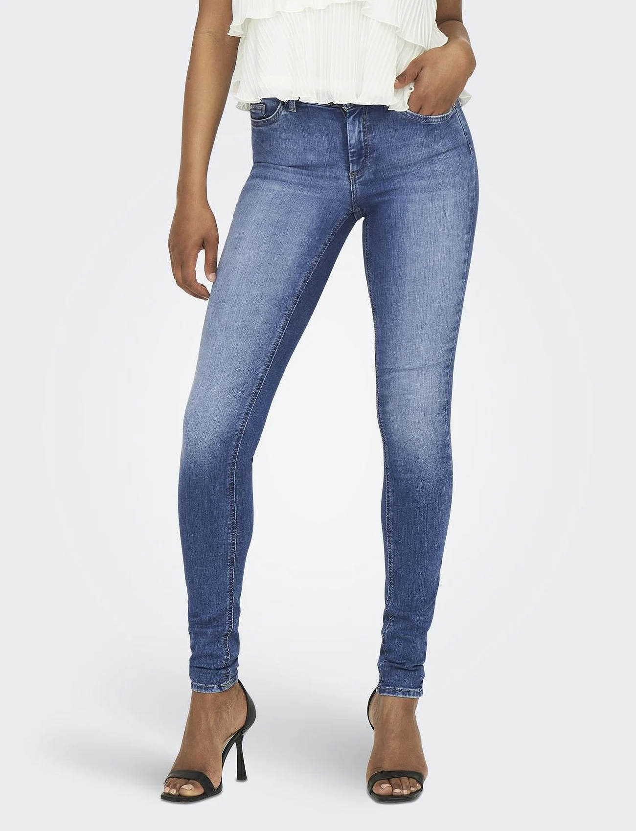 ONLY - ONLBLUSH MID SKINNY REA12187 NOOS - skinny jeans - medium blue denim - 0