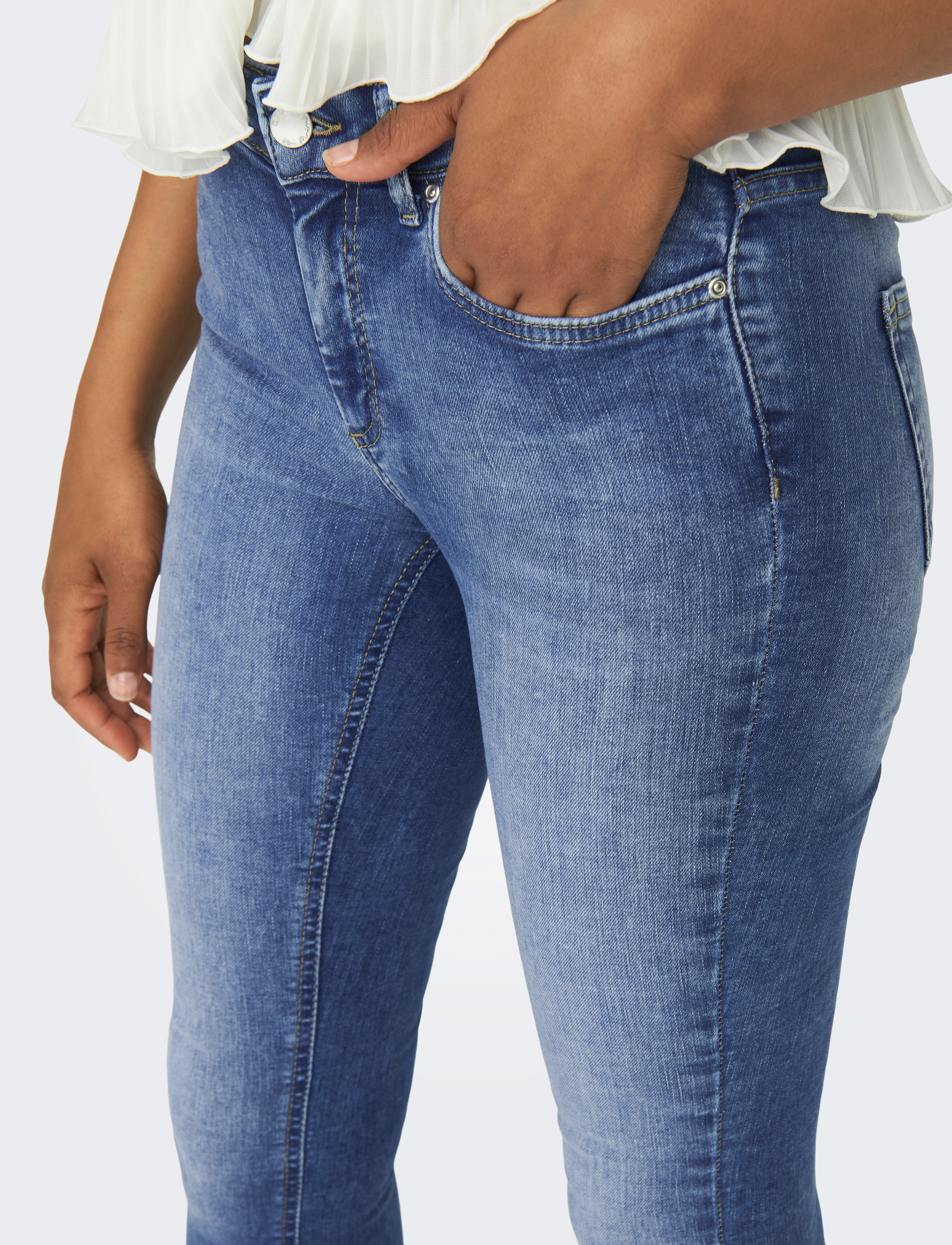 ONLY - ONLBLUSH MID SKINNY DNM REA12187 NOOS - skinny jeans - medium blue denim - 5