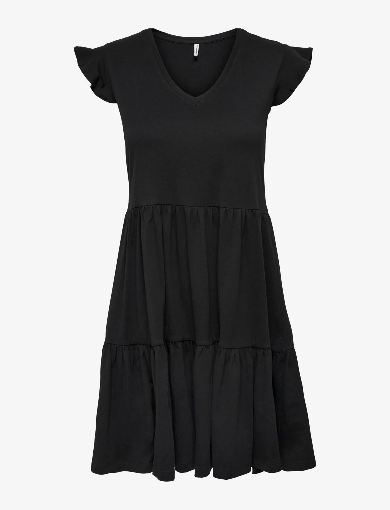 ONLY - ONLMAY CAP SLEEV FRIL DRESS JRS NOOS - de laveste prisene - black - 0